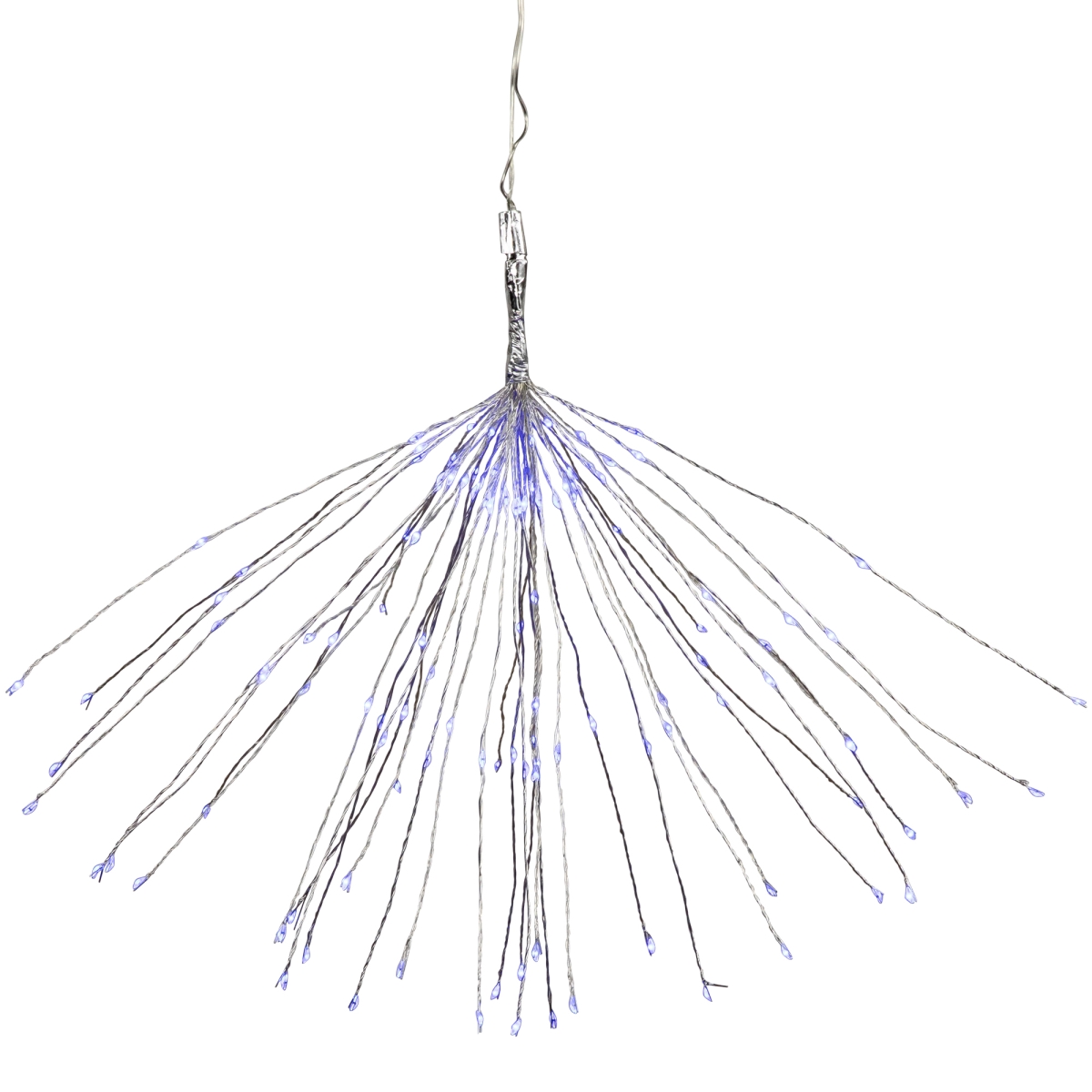 35694670 20 in. LED Lighted Firework Silver Branch Christmas Decoration - Blue Lights -  NorthLight