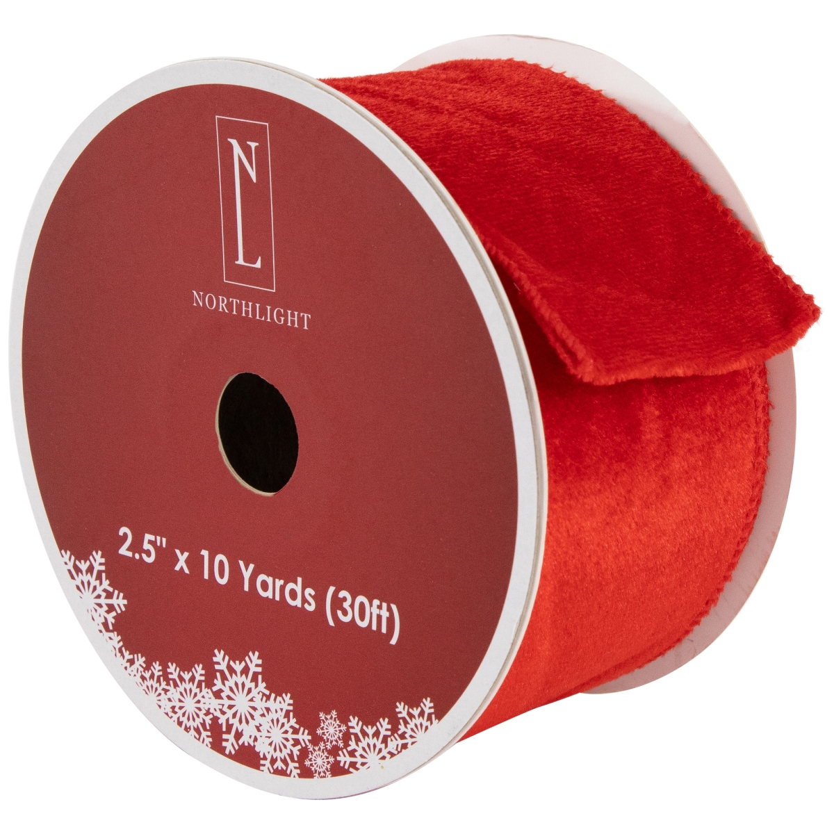 Picture of Northlight 35681111 2.5 in. x 10 Yards Solid Red Wired Craft Christmas Ribbon