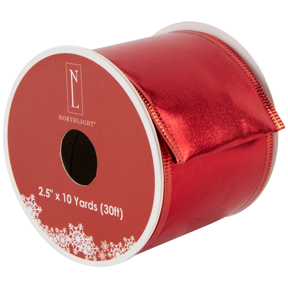 Picture of Northlight 35681112 2.5 in. x 10 Yards Shimmering Red Wired Craft Christmas Ribbon