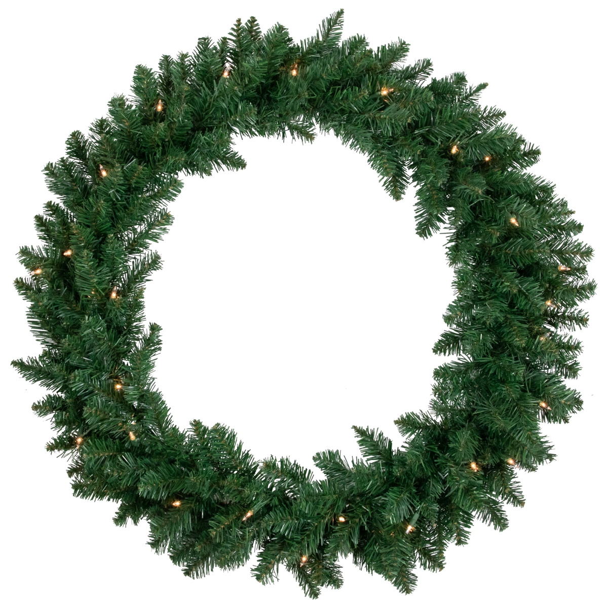 34908463 36 in. Pre-Lit Everett Pine Artificial Christmas Wreath, Clear Lights