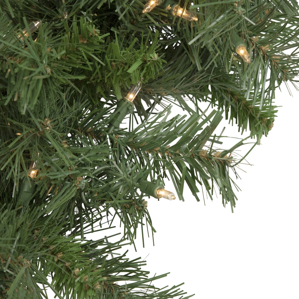 34908599 9 ft. x 12 in. Pre-Lit Black River Pine Artificial Christmas Garland, Clear Lights