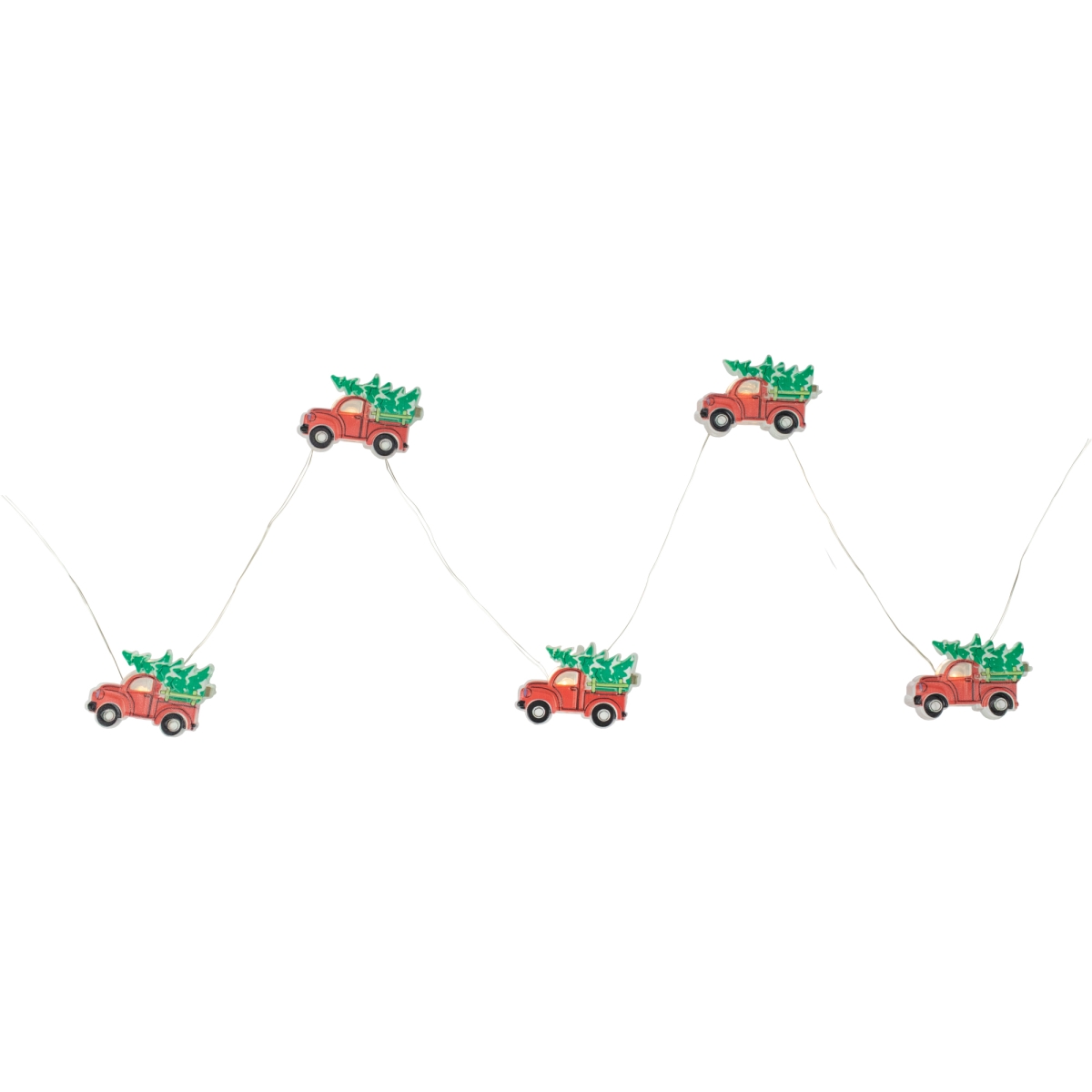 35267976 6ft LED Truck Hauling Tree Micro Christmas Light Set, Silver Wire - 20 Count