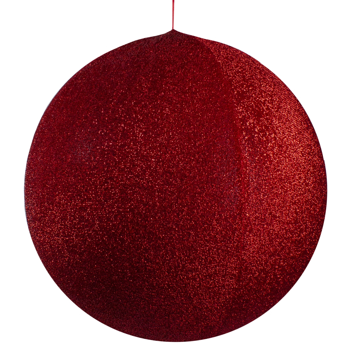 34314429 27.5 in. Red Tinsel Inflatable Christmas Ball Ornament Outdoor Decoration -  NorthLight