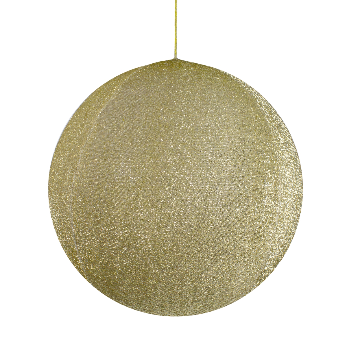 34314433 19.5 in. Gold Tinsel Inflatable Christmas Ball Ornament Outdoor Decoration -  NorthLight