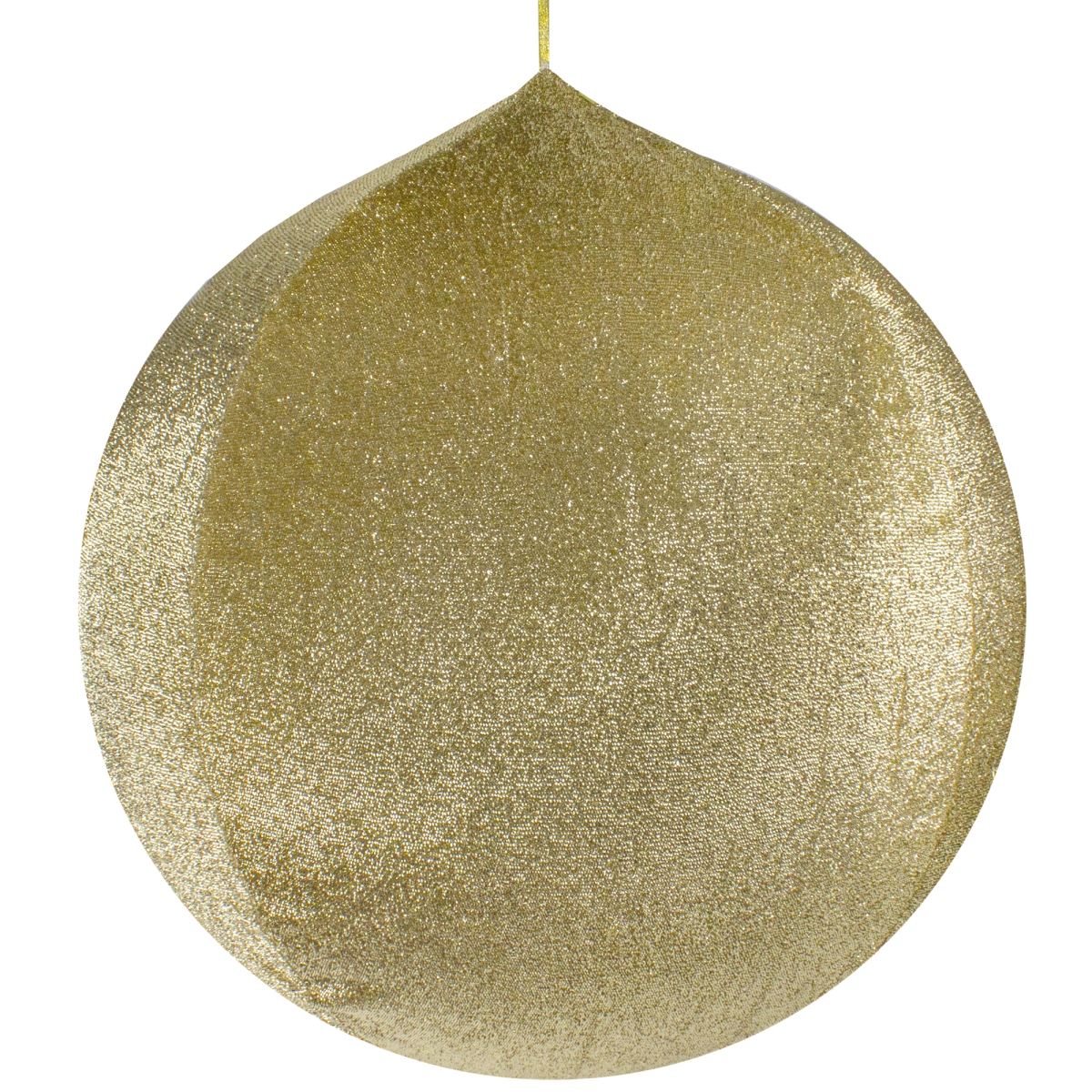 34314435 27.5 in. Gold Tinsel Inflatable Christmas Ball Ornament Outdoor Decoration -  NorthLight