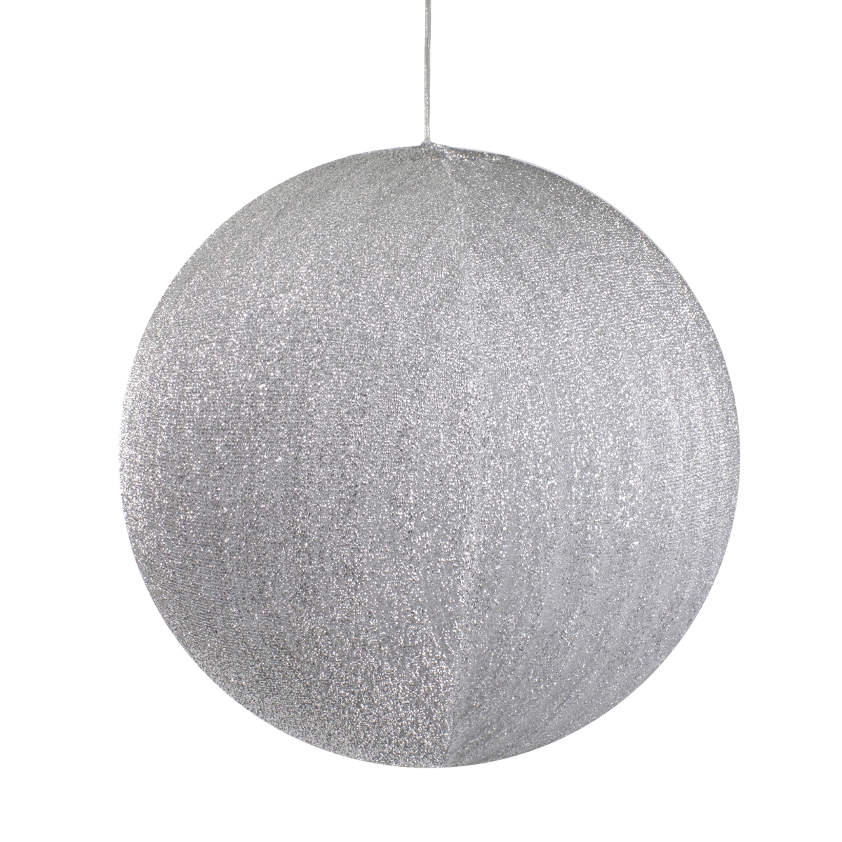 34314436 19.5 in. Silver Tinsel Inflatable Christmas Ball Ornament Outdoor Decoration -  NorthLight