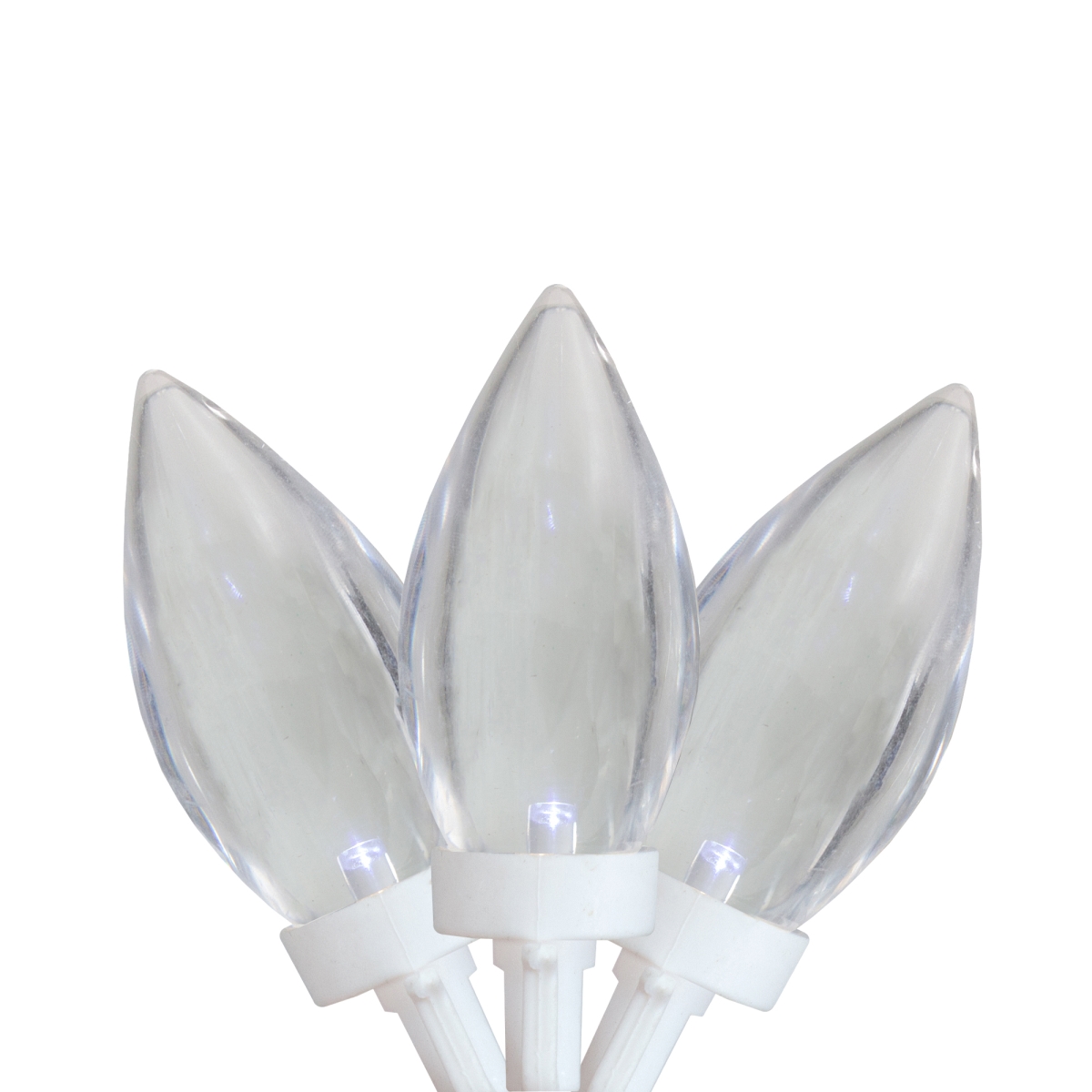 34619219 16 ft. Pure White LED C9 Christmas Lights, White Wire - 25 Count