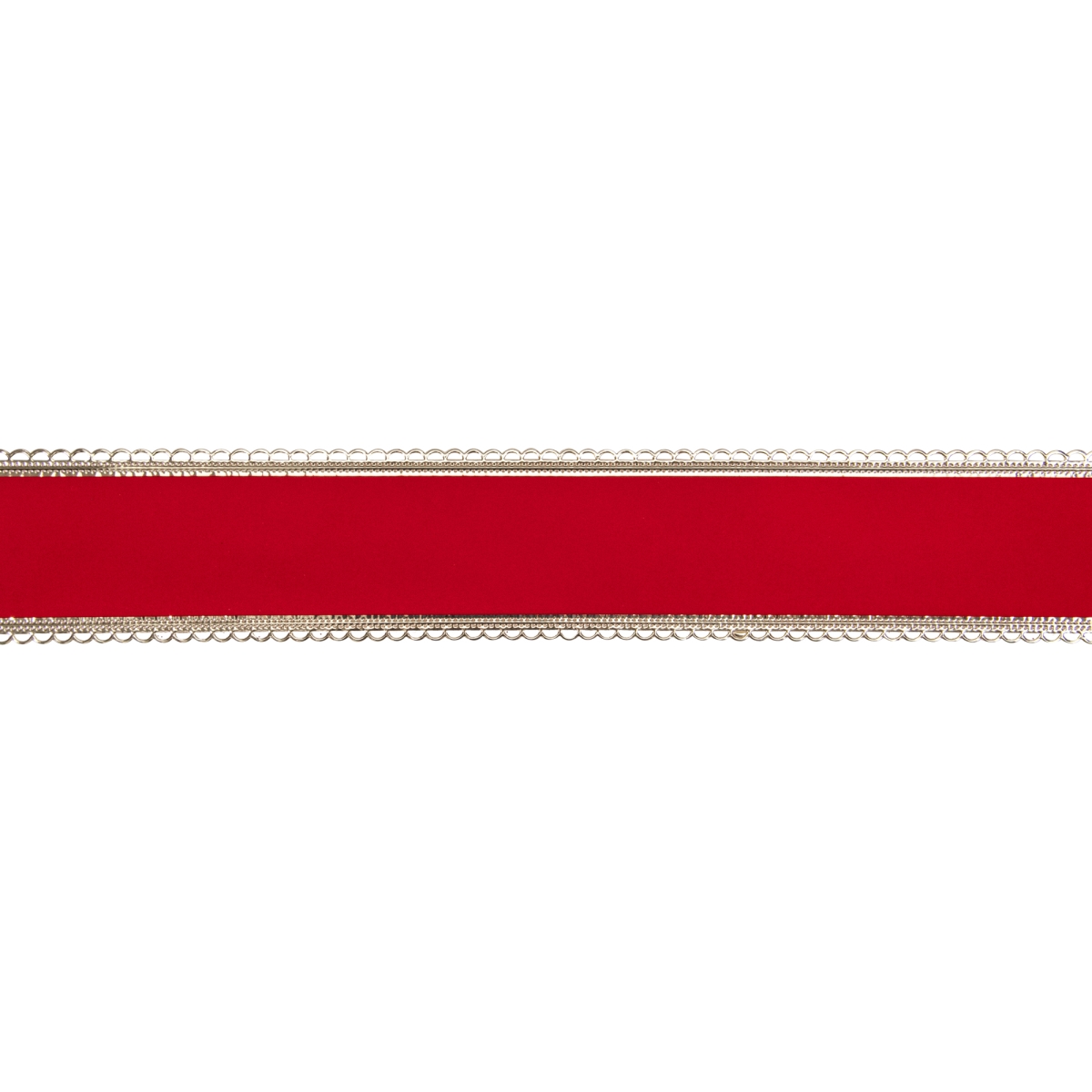 34676906 2.5 x 10 Yard Red & Gold Velvet Christmas Wired Craft Ribbon