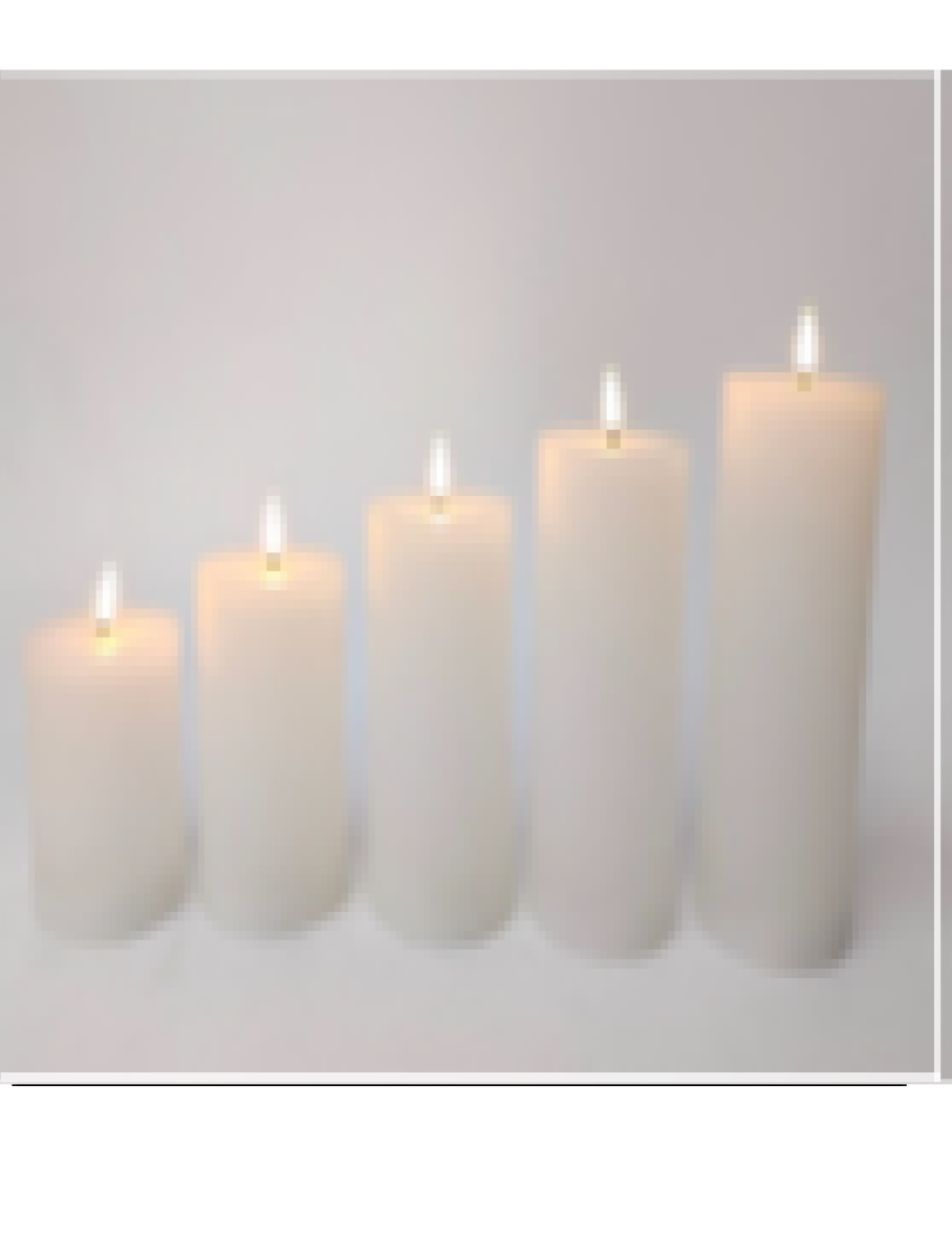 Picture of Northlight 35702172 8 in. Flameless Flickering LED Christmas Wax Pillar Candles&#44; Black - Set of 3