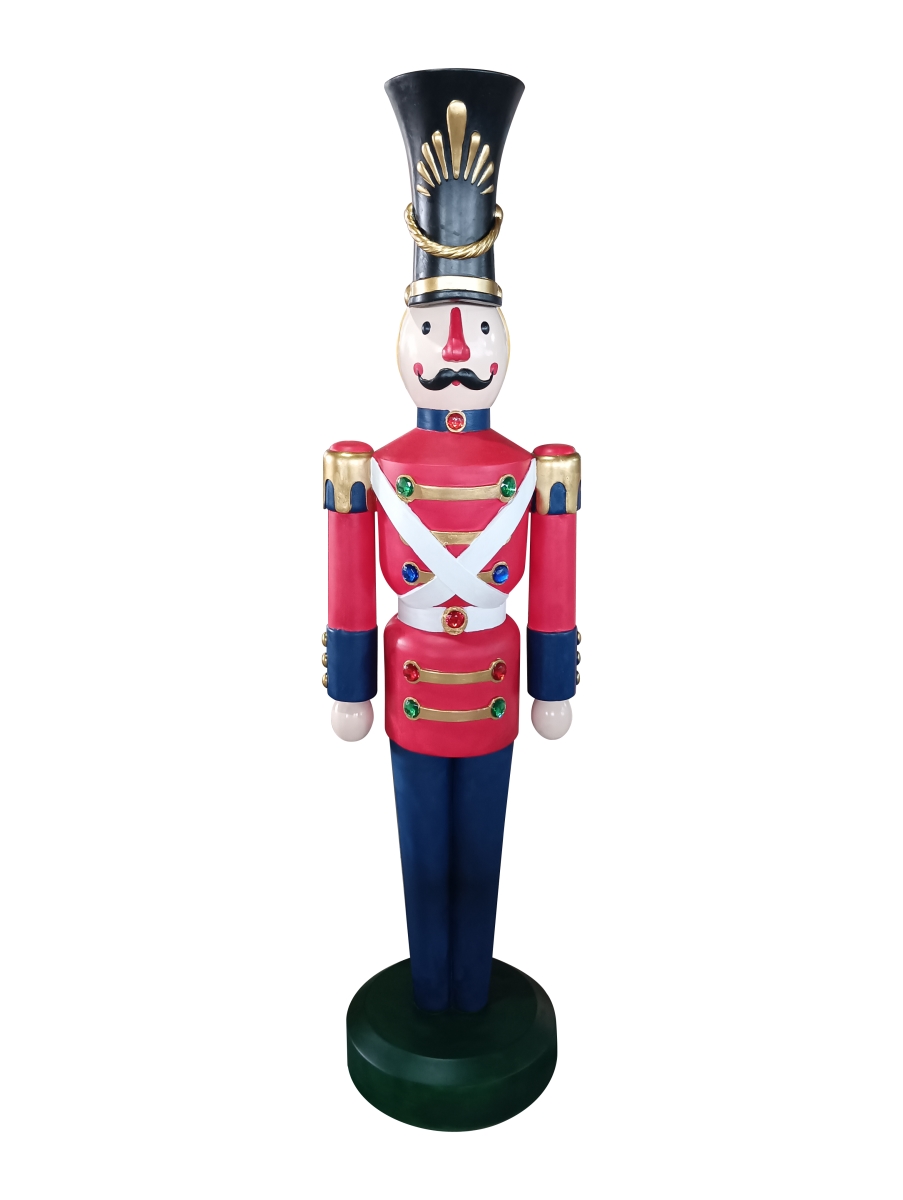 35733876 6.25 ft. Fiberglass Christmas Toy Solider Soldier with Jewels -  NorthLight