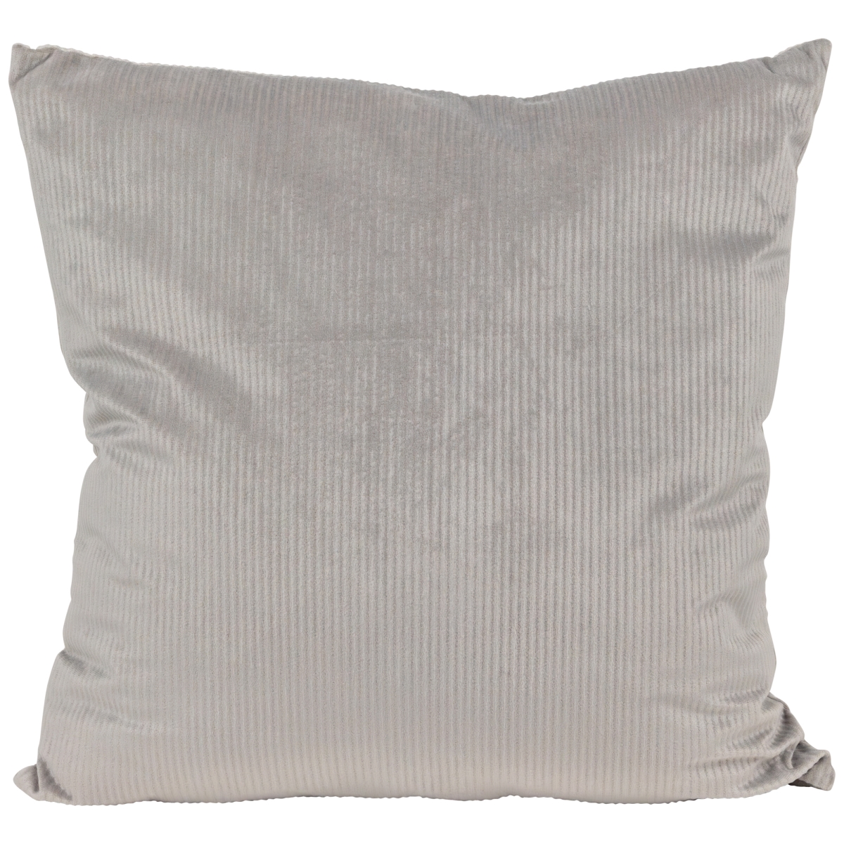 35702141 18 in. Gray Corduroy Square Textured Throw Pillow