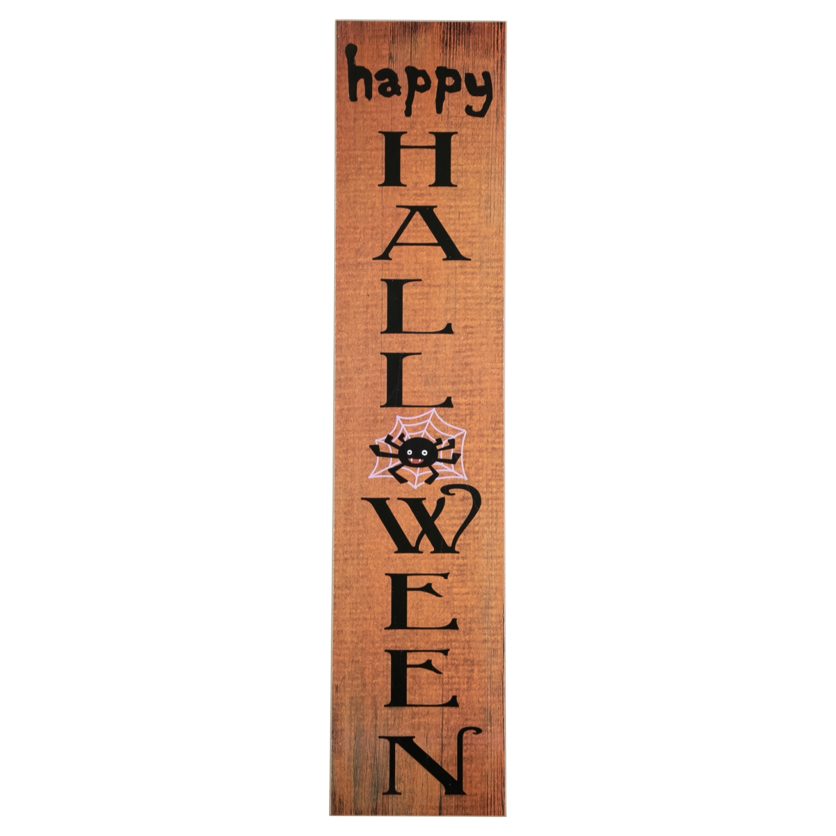 Picture of Northlight 34861536 36 in. Orange Happy Halloween with Spider Wood Wall Sign