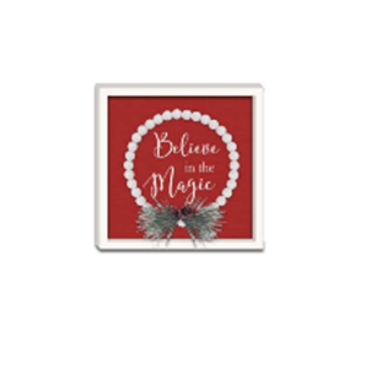 35706202 9 in. Framed Believe in the Magic Christmas Wall Sign