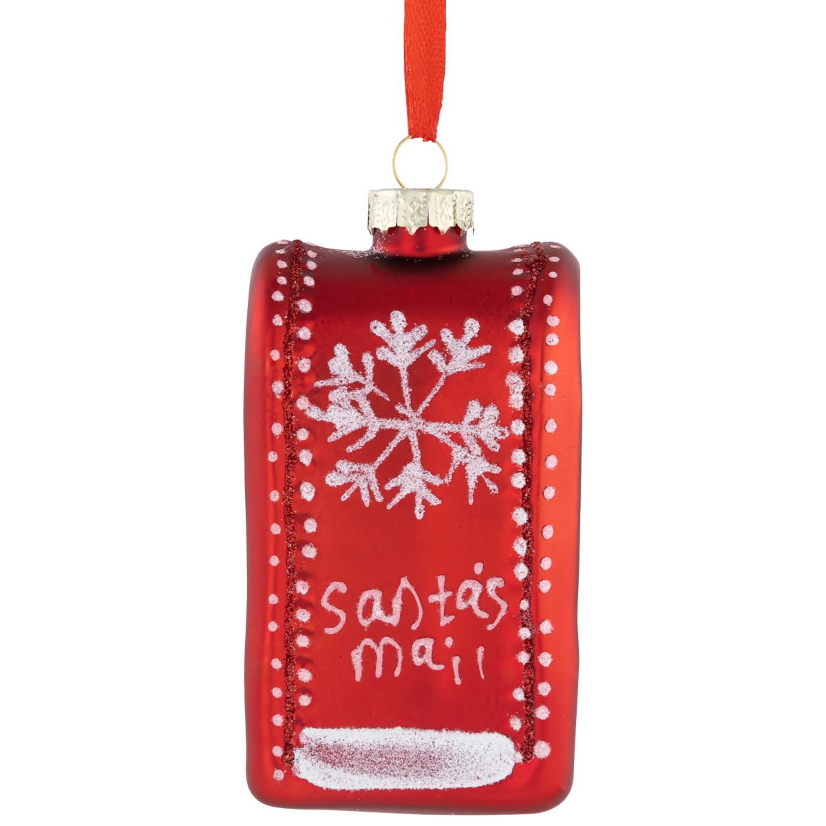 35711967 4 in. Red Santas Mailbox Glass Christmas Ornament