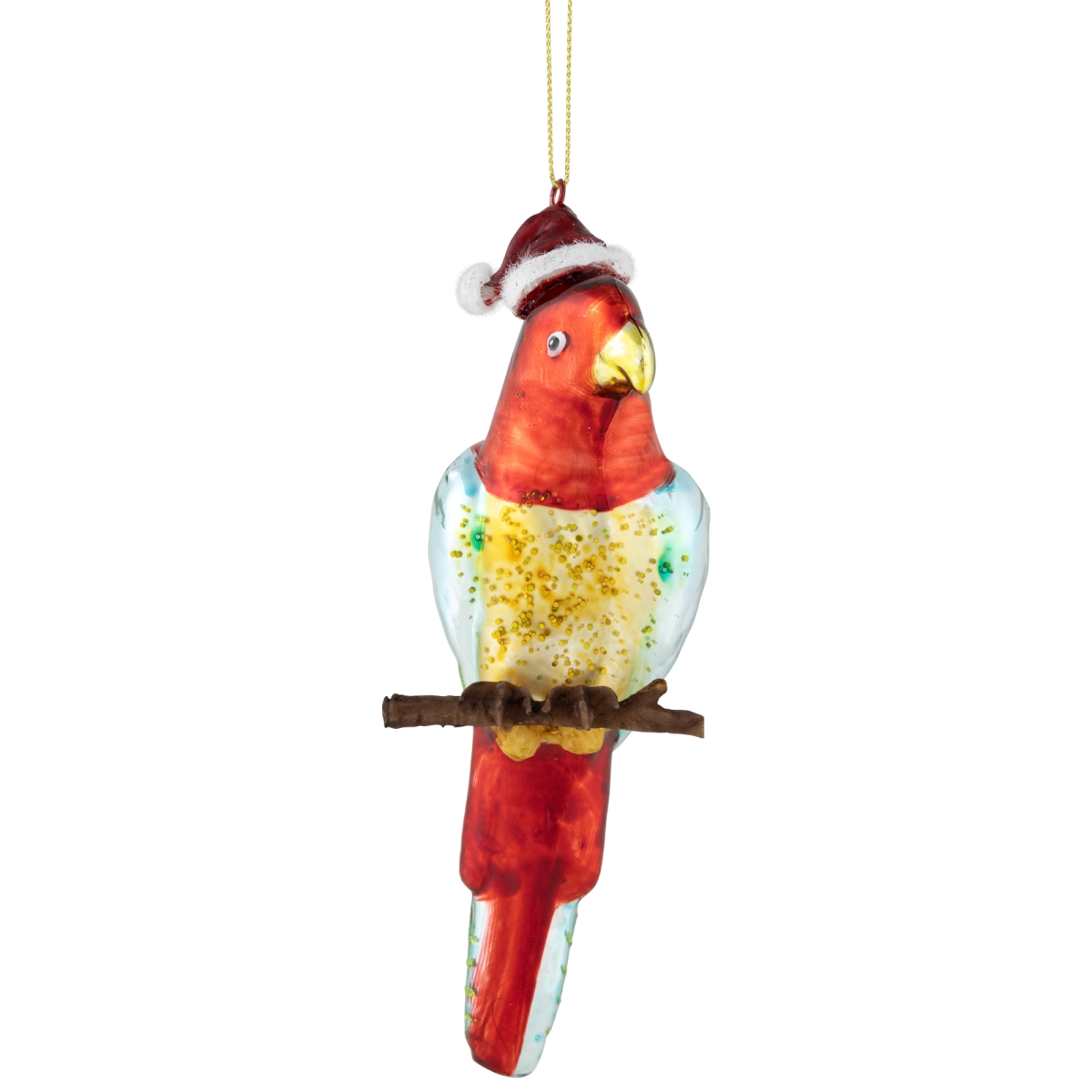 35711978 6.5 in. Tropical Bird Glass Christmas Ornament