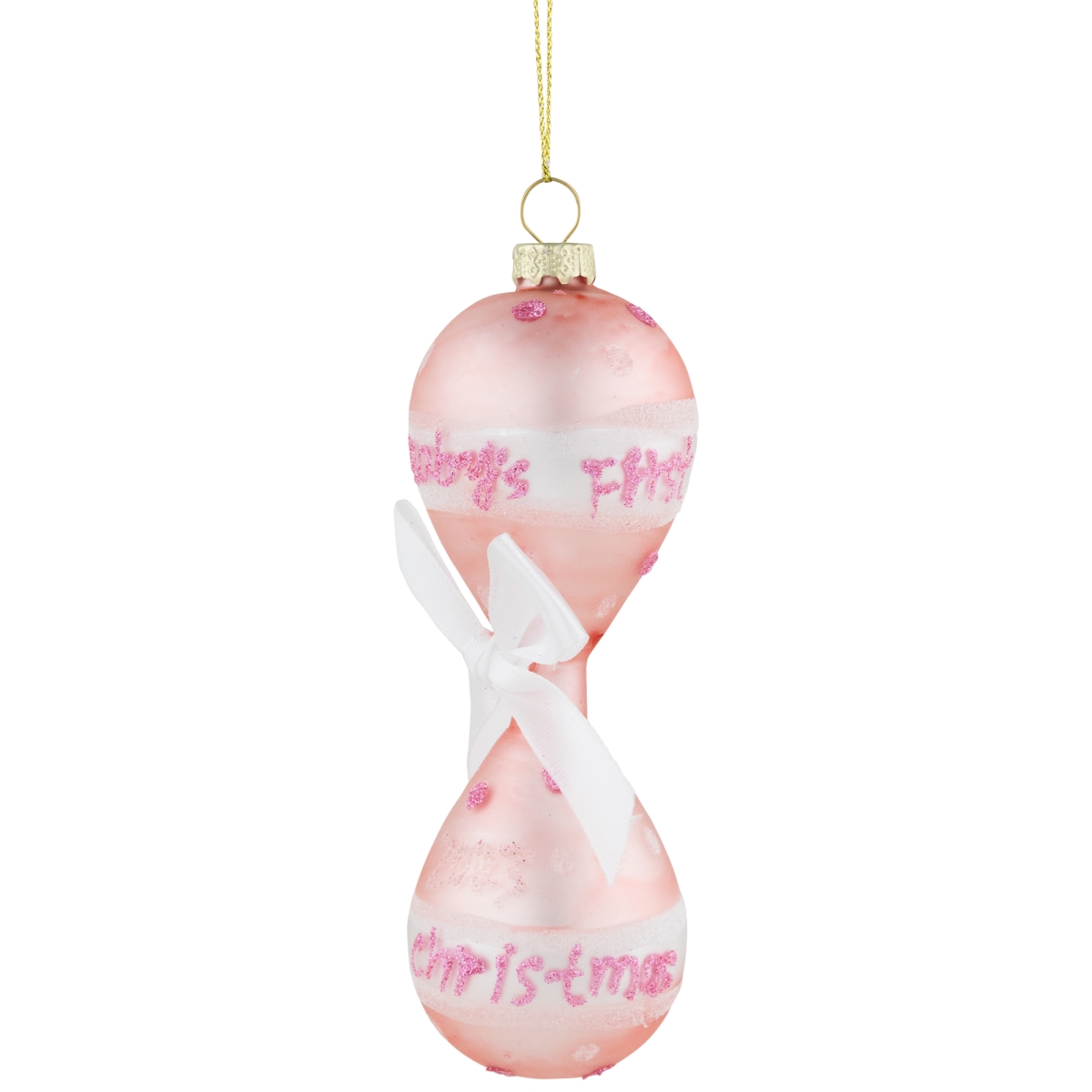 35712007 5 in. Baby Girls First Christmas 2023 Glass Ornament -  NorthLight