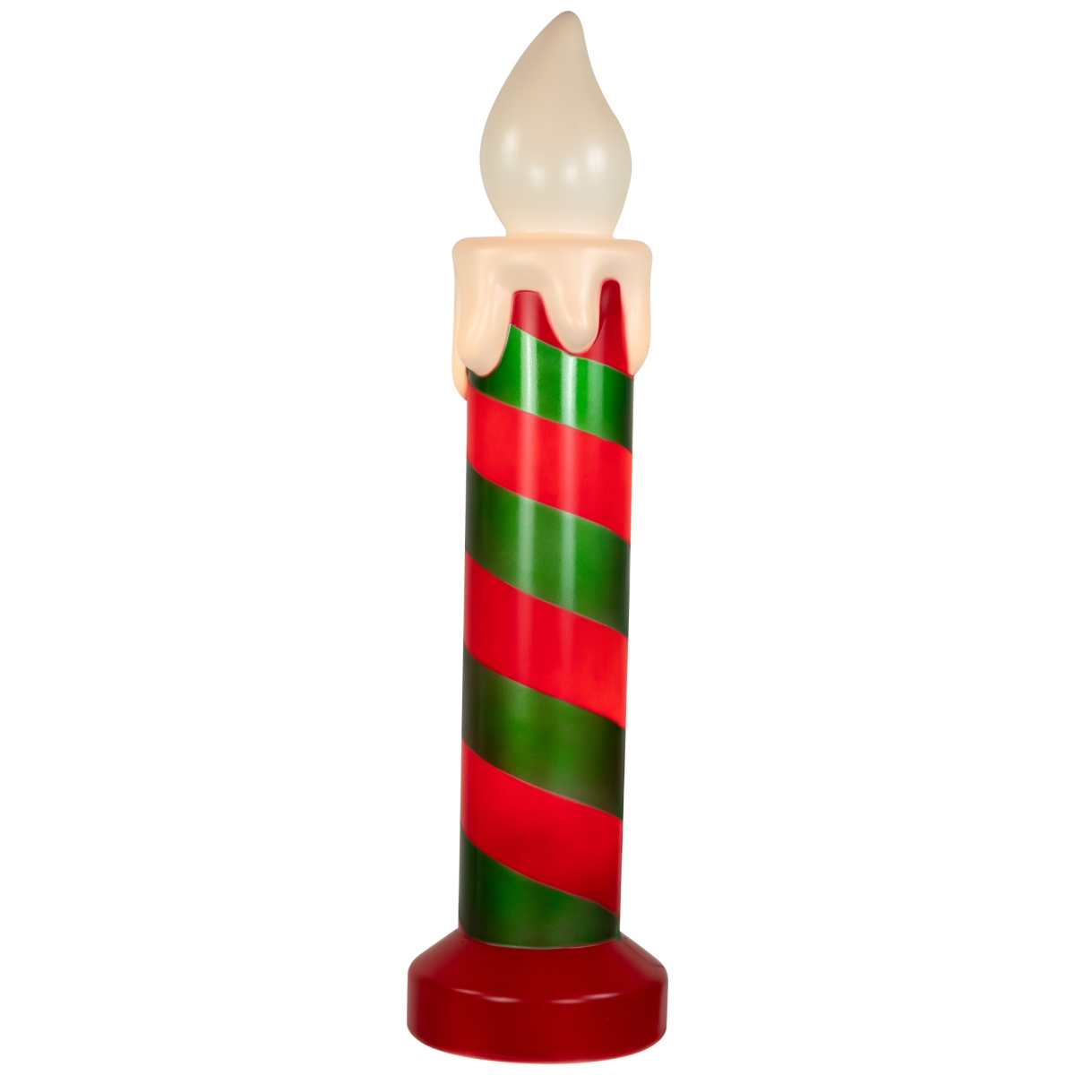 Picture of Northlight 35735058 20 in. Lighted Striped Blow Mold Candle Outdoor Christmas Decoration&#44; Green & Red