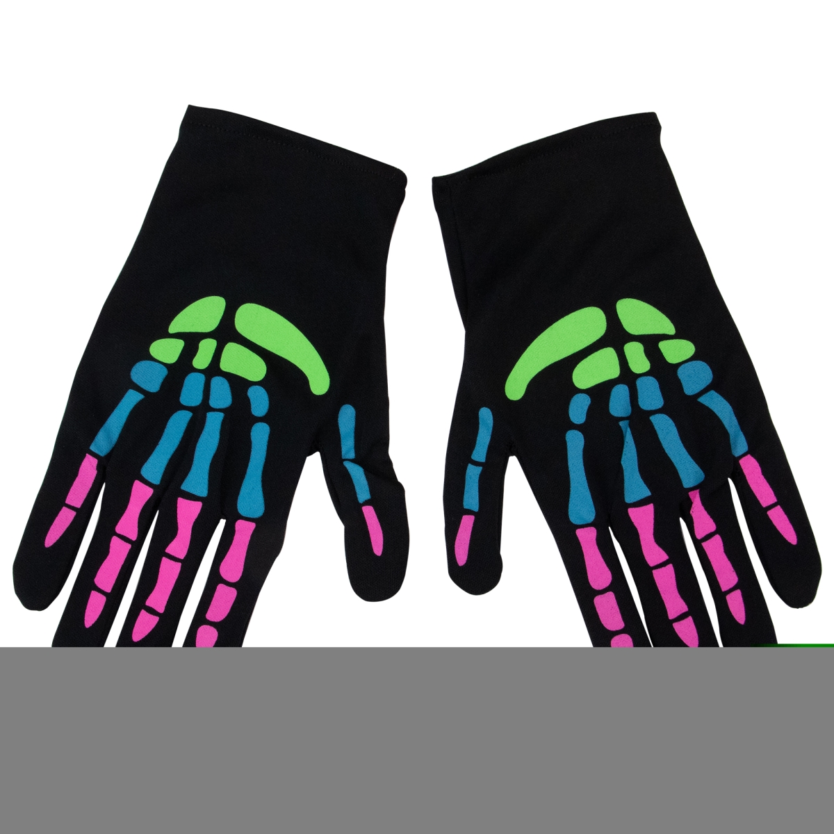 Picture of Northlight 34107314 12 in. Colorful Skeleton Halloween Gloves Costume Accessory