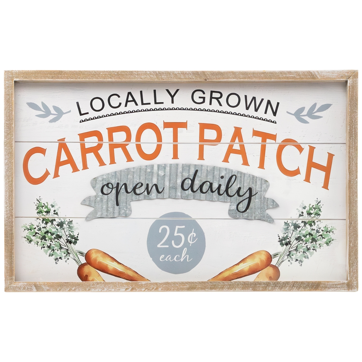 35737603 15.75 in. Carrot Patch Wooden Wall Sign