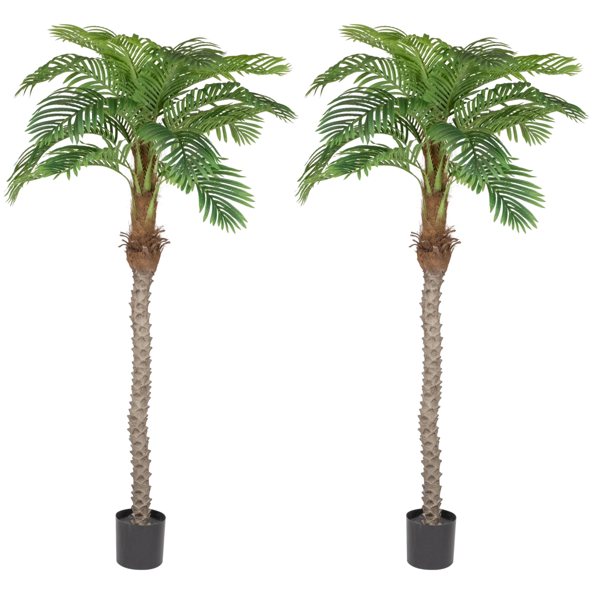 35747329 6 ft. Artificial Potted Palm Trees - Set of 2