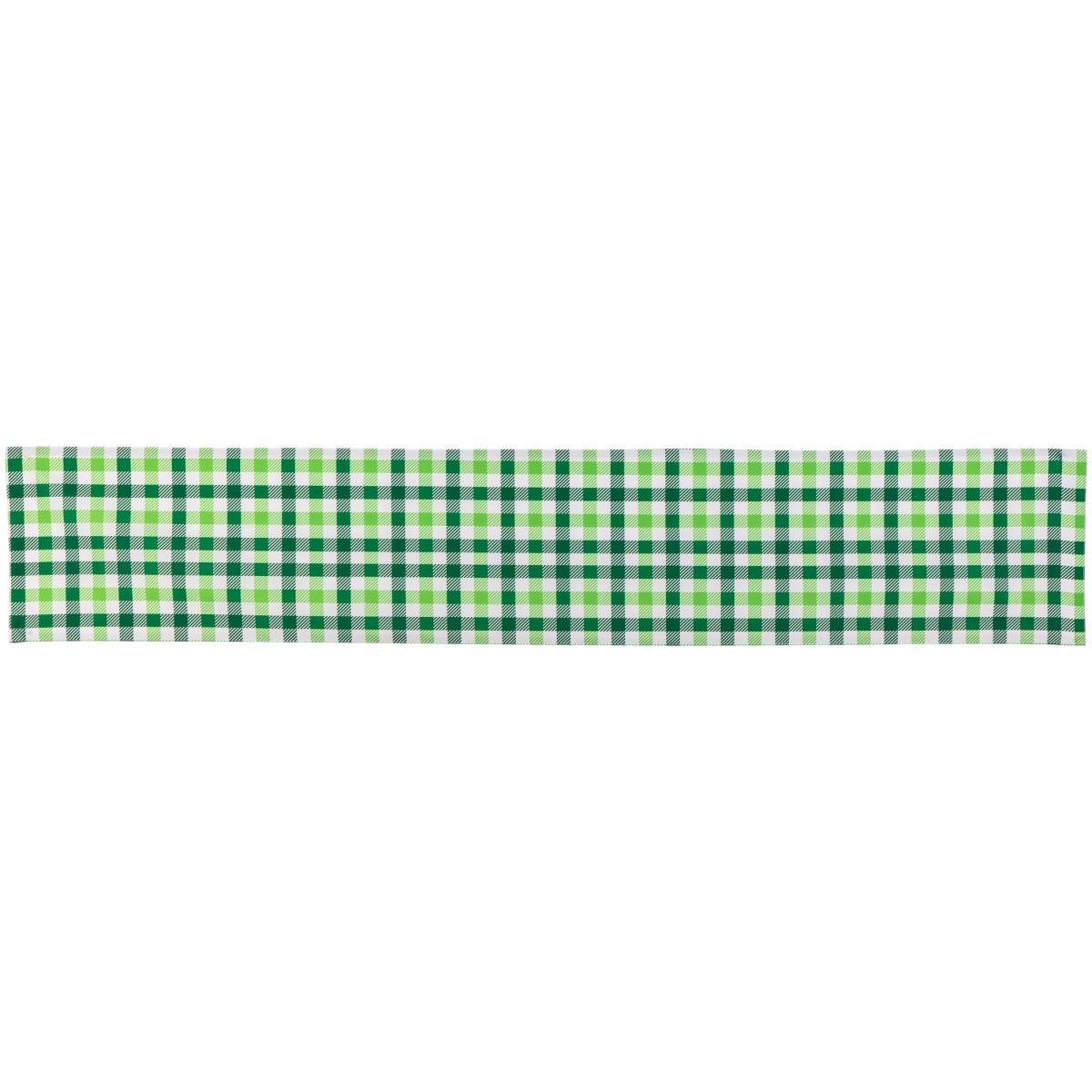 35747336 72 in. Green Checkered Table Runner