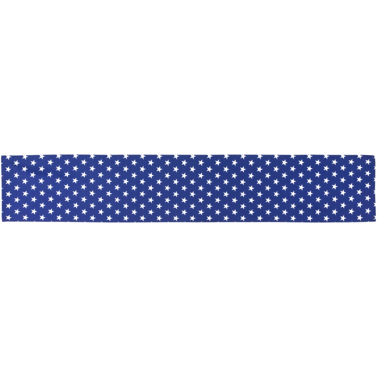 35747355 72 in. White Stars Patriotic Table Runner