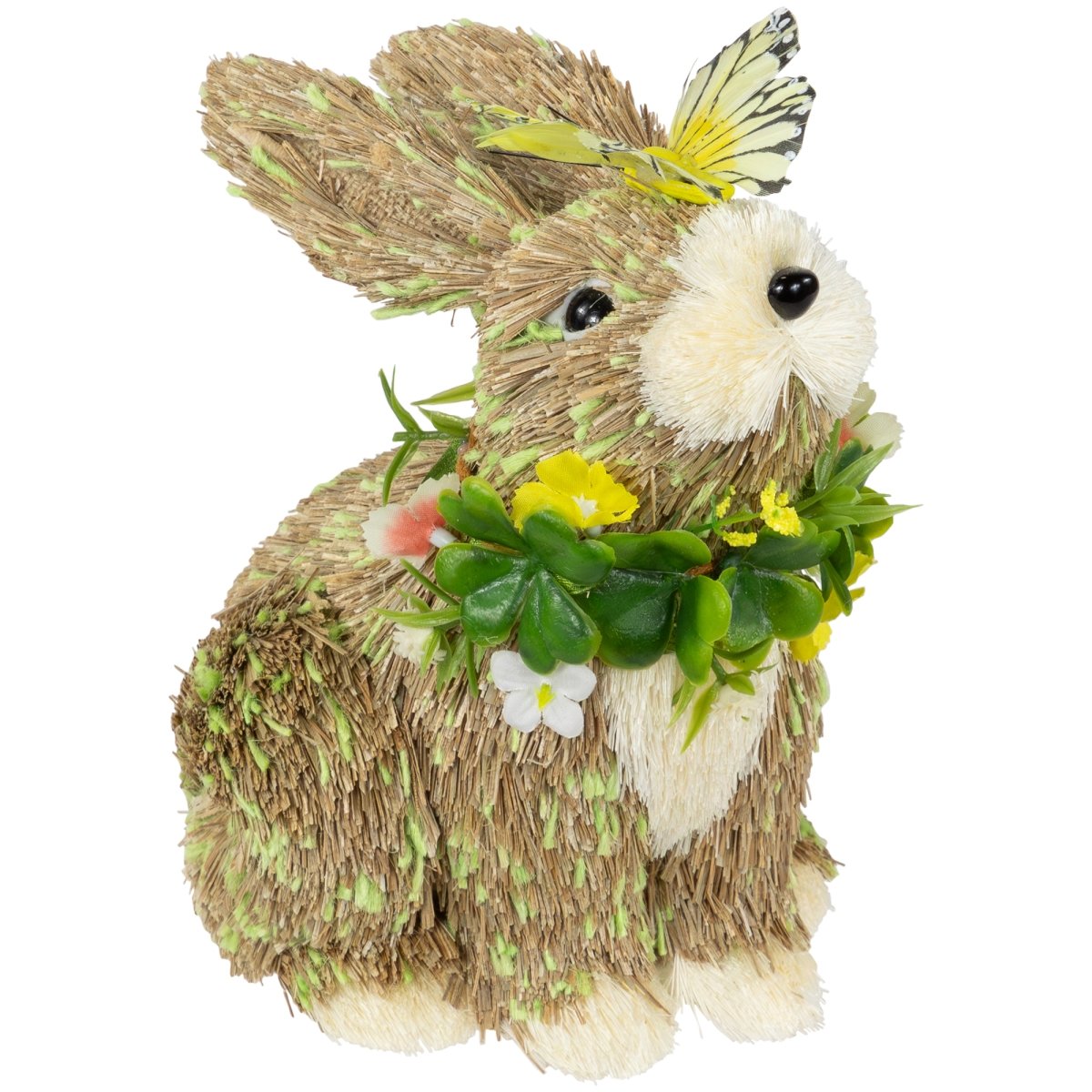 Picture of Northlight 35737327 8 x 5 x 6.25 in. Easter Bunny with Butterfly Straw Figurine