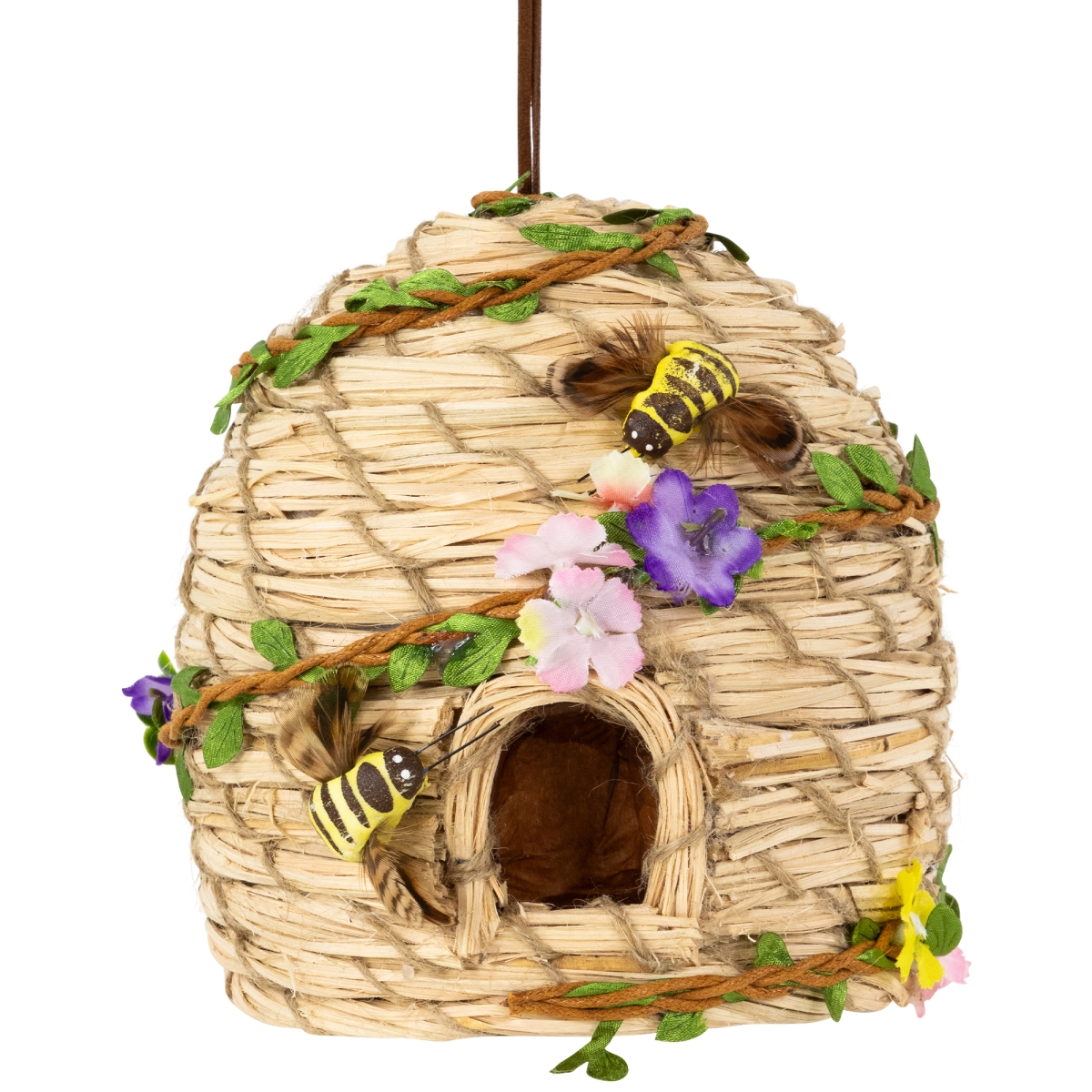 Picture of Northlight 35737332 6.25 x 5.75 in. Dia. Beehive with Bees Spring Hanging Decoration