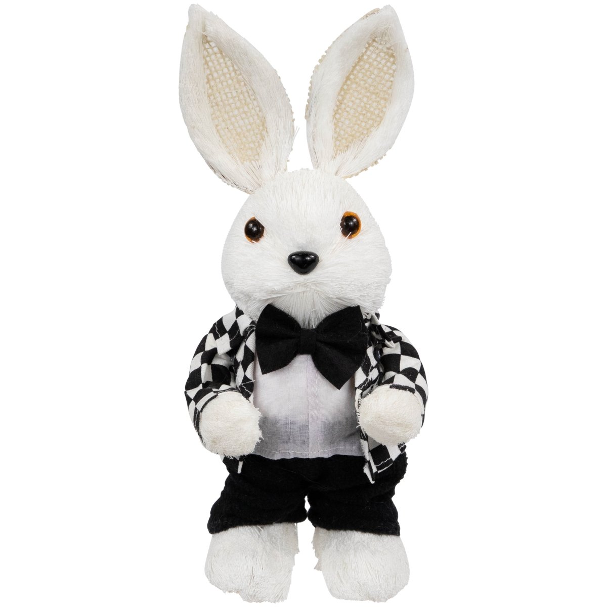 Picture of Northlight 35737349 10 x 4 x 4.25 in. Boy Easter Rabbit Figurine in Checkered Jacket