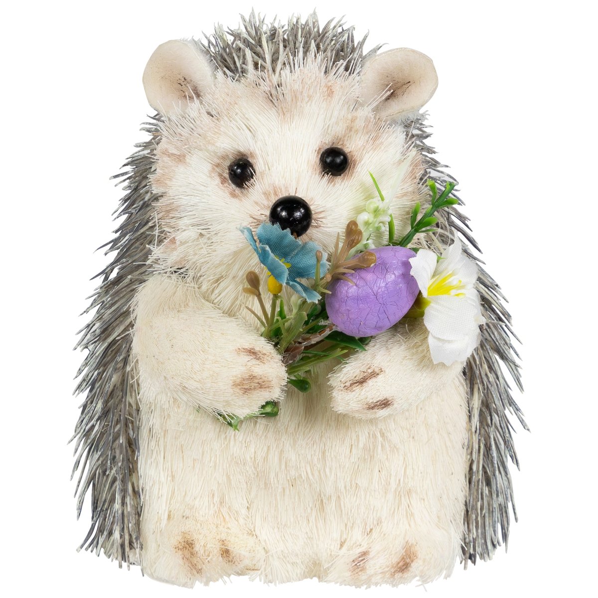 Picture of Northlight 35737367 5.5 x 4.25 x 4.25 in. Hedgehog Floral Easter Figurine&#44; Cream & Gray