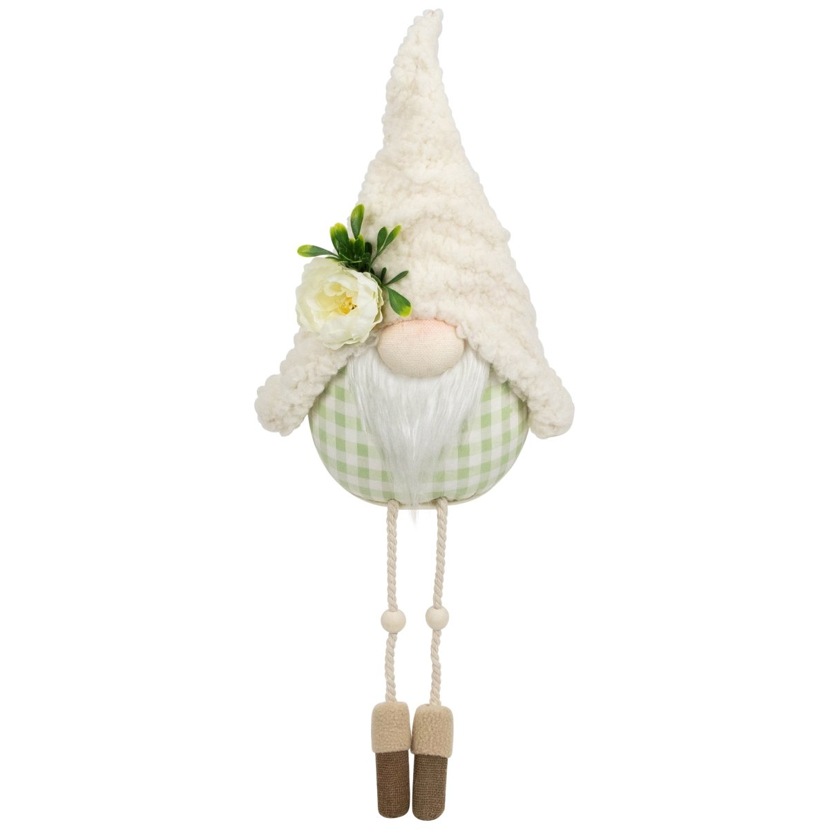 Picture of Northlight 35745094 10.5 x 7 x 3 in. Plush Sitting Gnome with Dangling Legs Spring Figurine