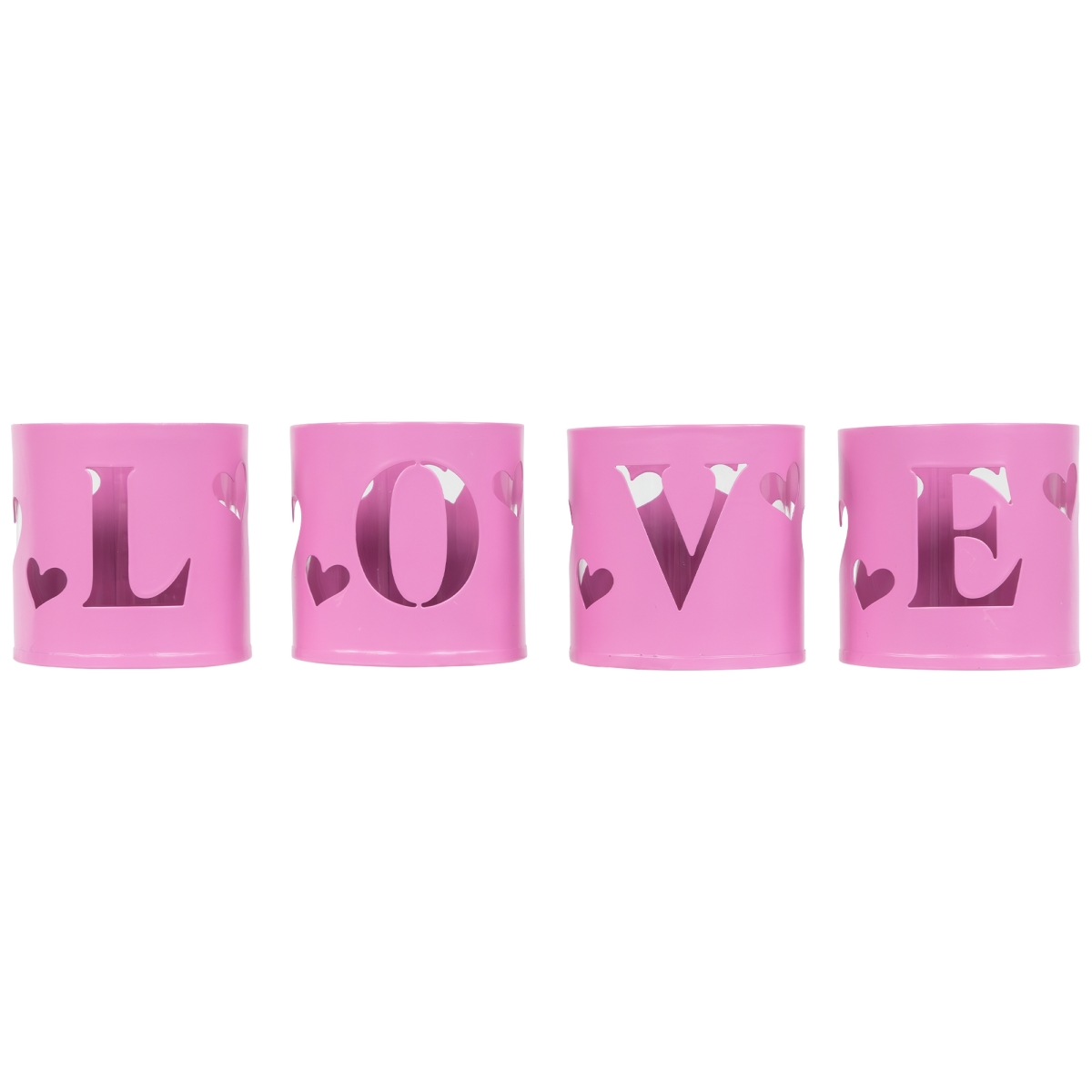 Picture of Northlight 35747144 2.75 x 2.75 in. Dia. Love Valentines Day Metal Votive Candle Holder - Set of 4