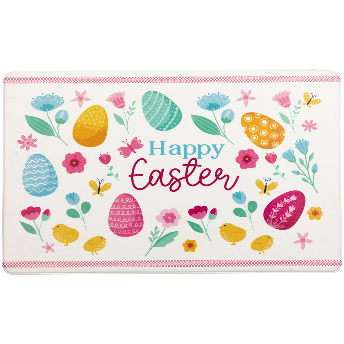 Picture of Northlight 35747345 17.5 x 29 in. Pastel Eggs & Chicks Happy Easter Kitchen Comfort Mat