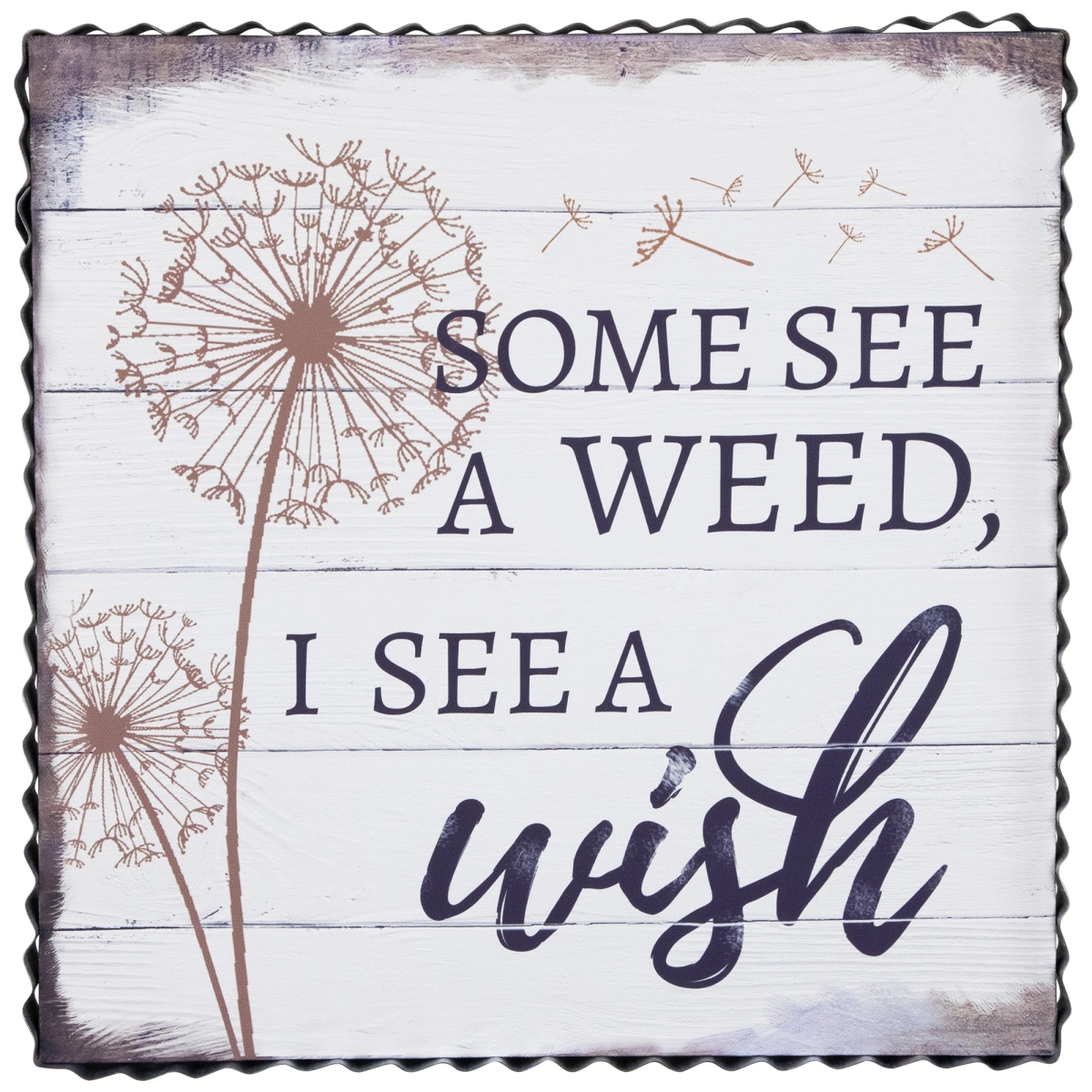 35737564 12 x 12 x 1 in. Some See A Weed Dandelion Framed Canvas Wall Art