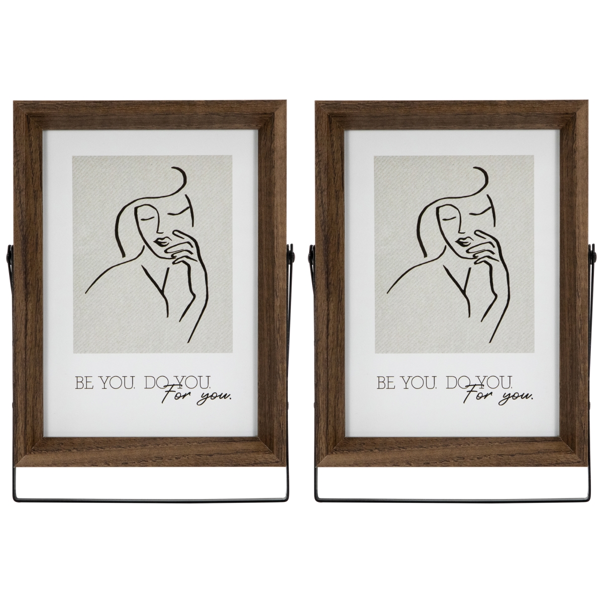 Picture of Northlight 35737576 8.75 x 6 in. Wooden Photo Frame with Display Stand for 5 x 7 in. Photo&#44; Dark Brown - Set of 2