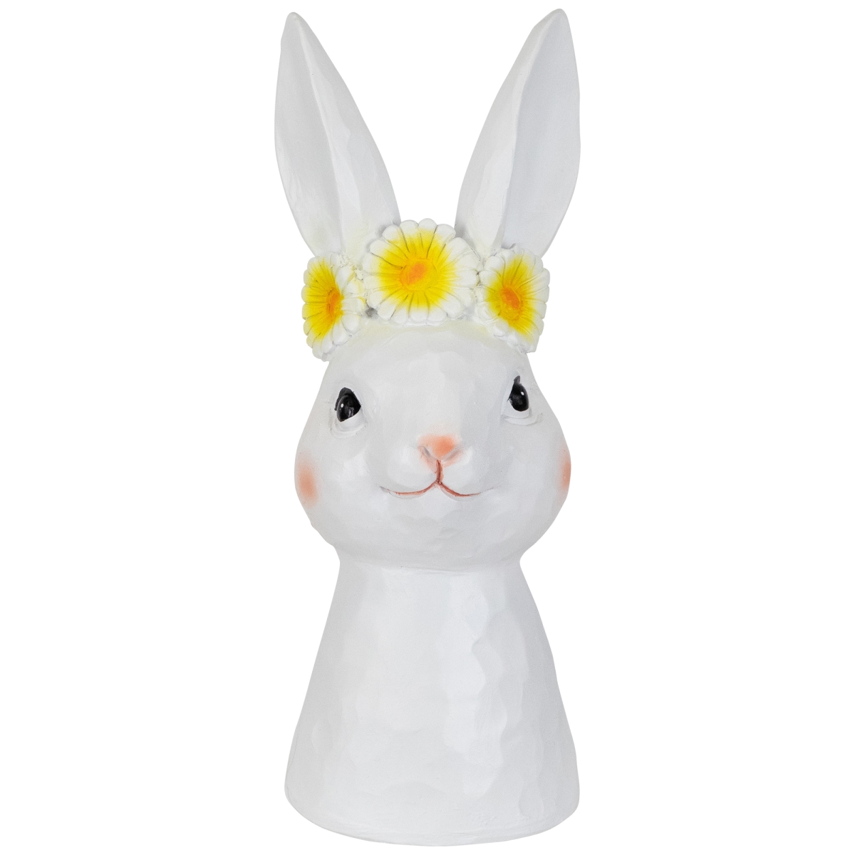 Picture of Northlight 35745408 9 x 3.25 x 3 in. Easter Bunny Bust with Daisy Flower Crown&#44; White