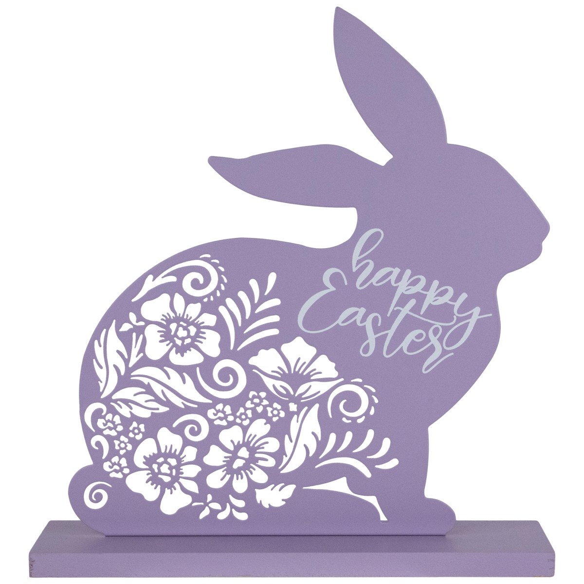 Picture of Northlight 35747119 13 in. Happy Easter Floral Cut-Out Bunny Tabletop Decoration