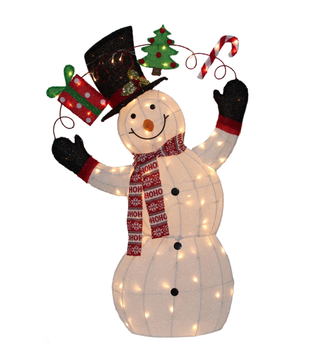 Picture of Northlight 35764491 46 in. 3D Lighted Festive Snowman Outdoor Christmas Decoration&#44; Warm White LED