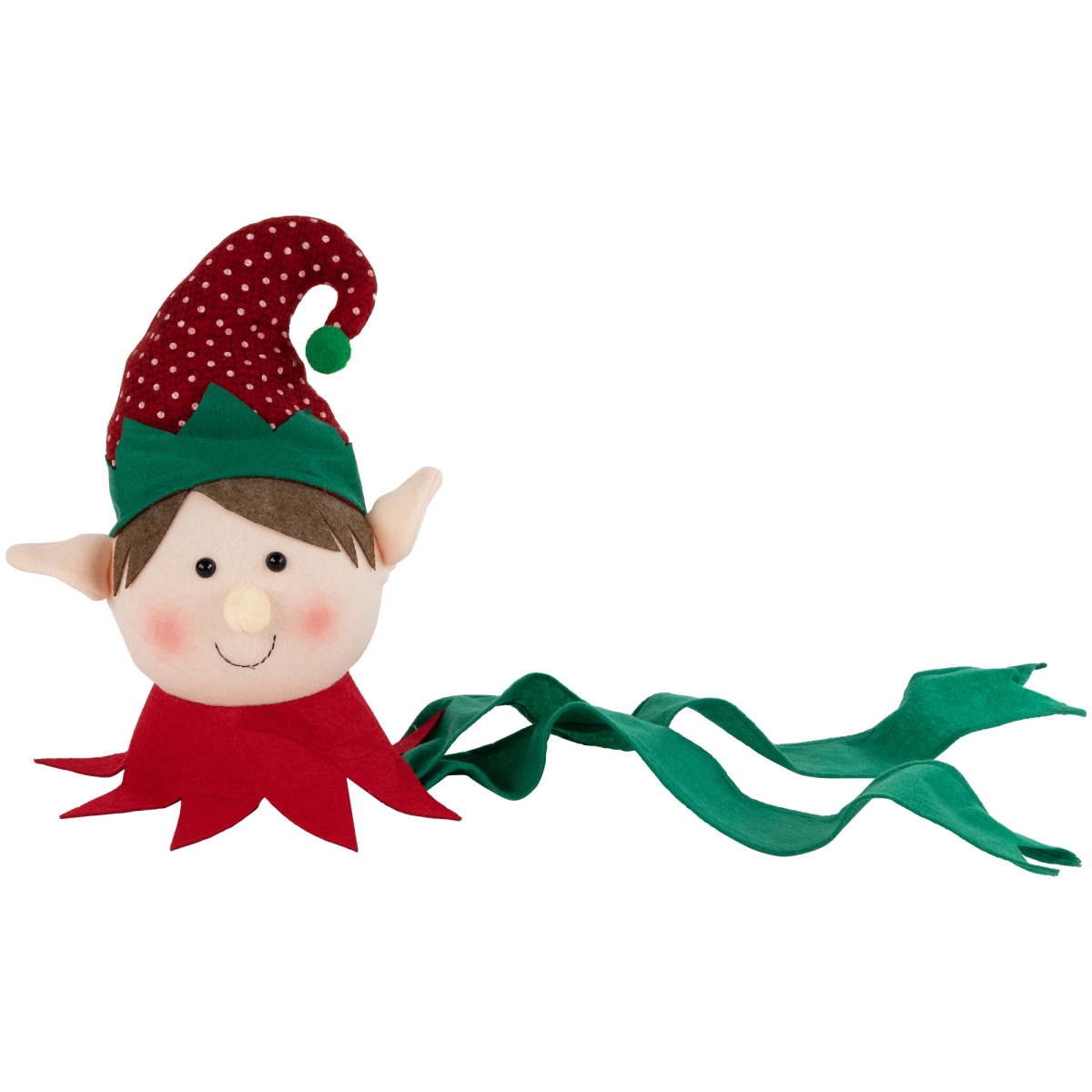 Picture of Northlight 35691722 16 in. Plush Red & Green Elf Christmas Tree Topper Unlit