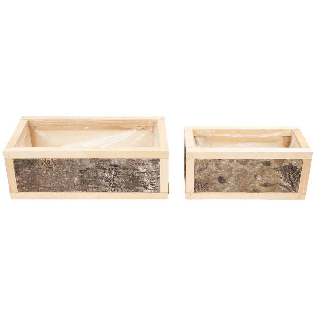 Picture of Northlight 35737286 15.5 in. Rustic Wooden Storage Boxes - Set of 2