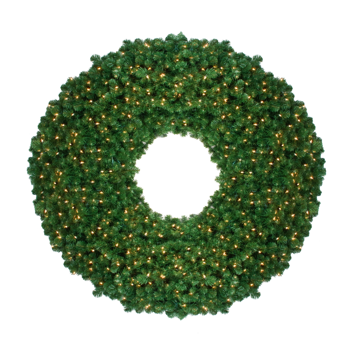 34290740 4 ft. Pre-Lit Olympia Pine Artificial Commercial Christmas Wreath, Clear Lights