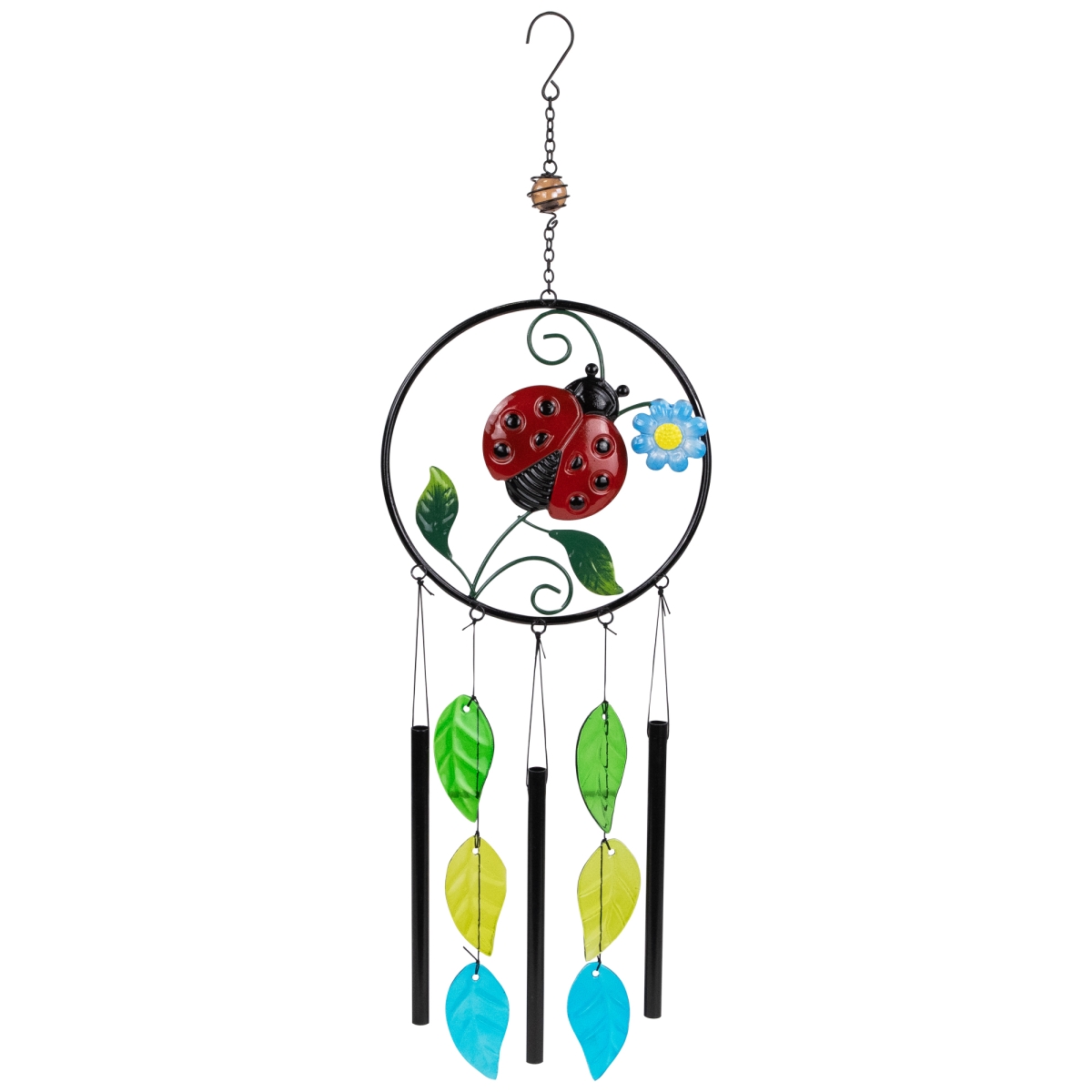 27.5 in. Ladybug Dreamcatcher Outdoor Garden Windchime
