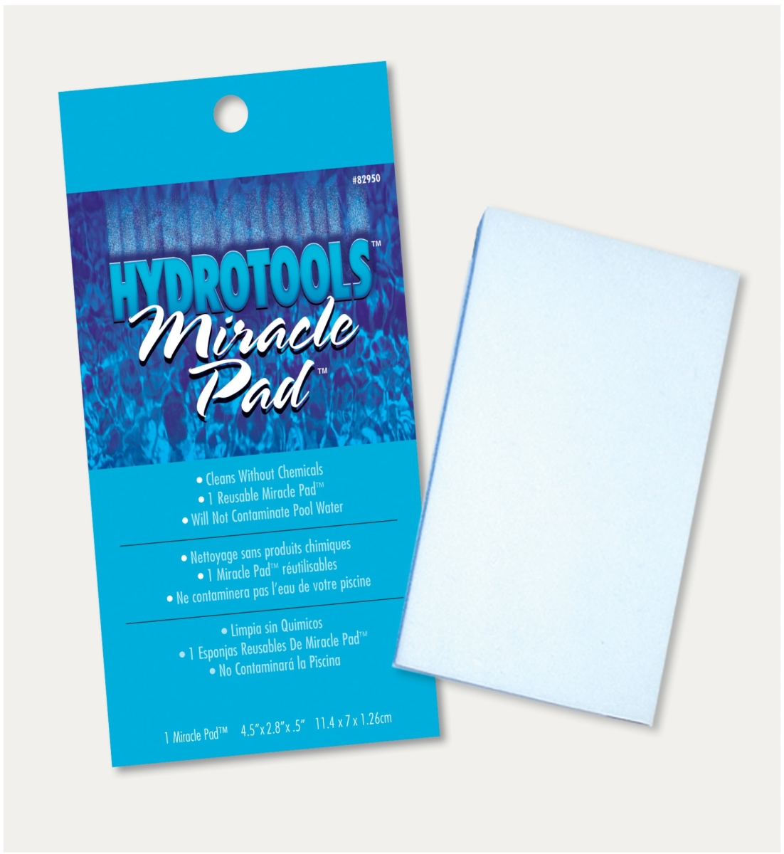 30924655 4.5 in. HydroTools Swimming Pool & Spa Miracle Cleaning Pad, Blue