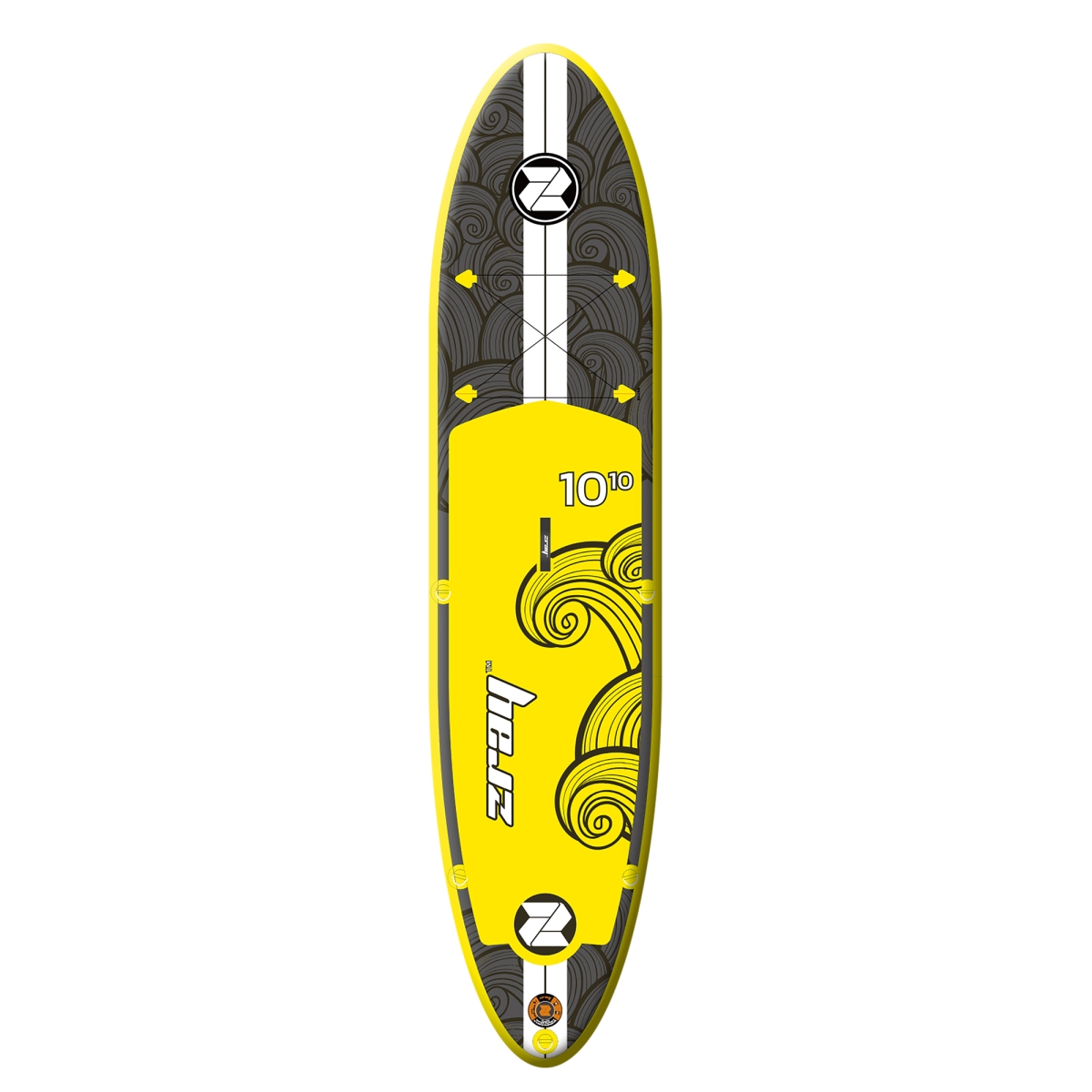 33401336 Yellow Inflatable Z-Ray X2 All Around Multiboard with Paddle & Pump - 10.75 ft.