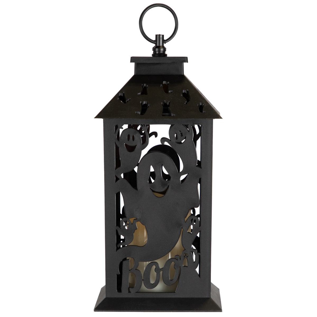 Picture of Northlight 35828727 11 in. LED Lighted Ghosts Halloween Candle Lantern - Black
