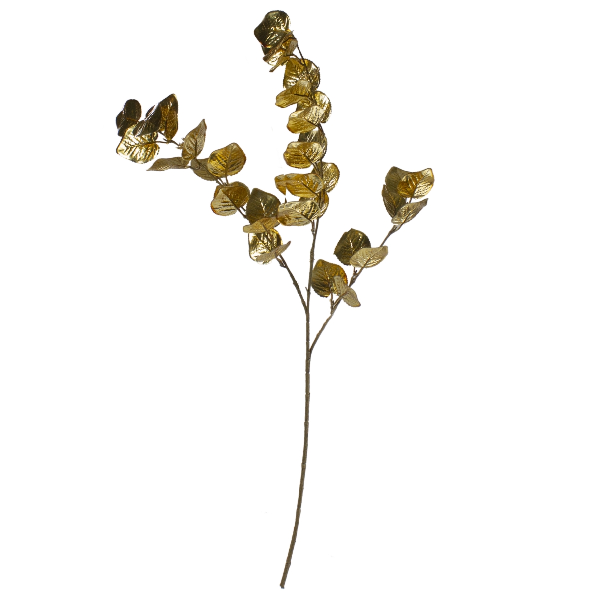 34314286 34 in. Eucalyptus Artificial Christmas Spray, Metallic Gold
