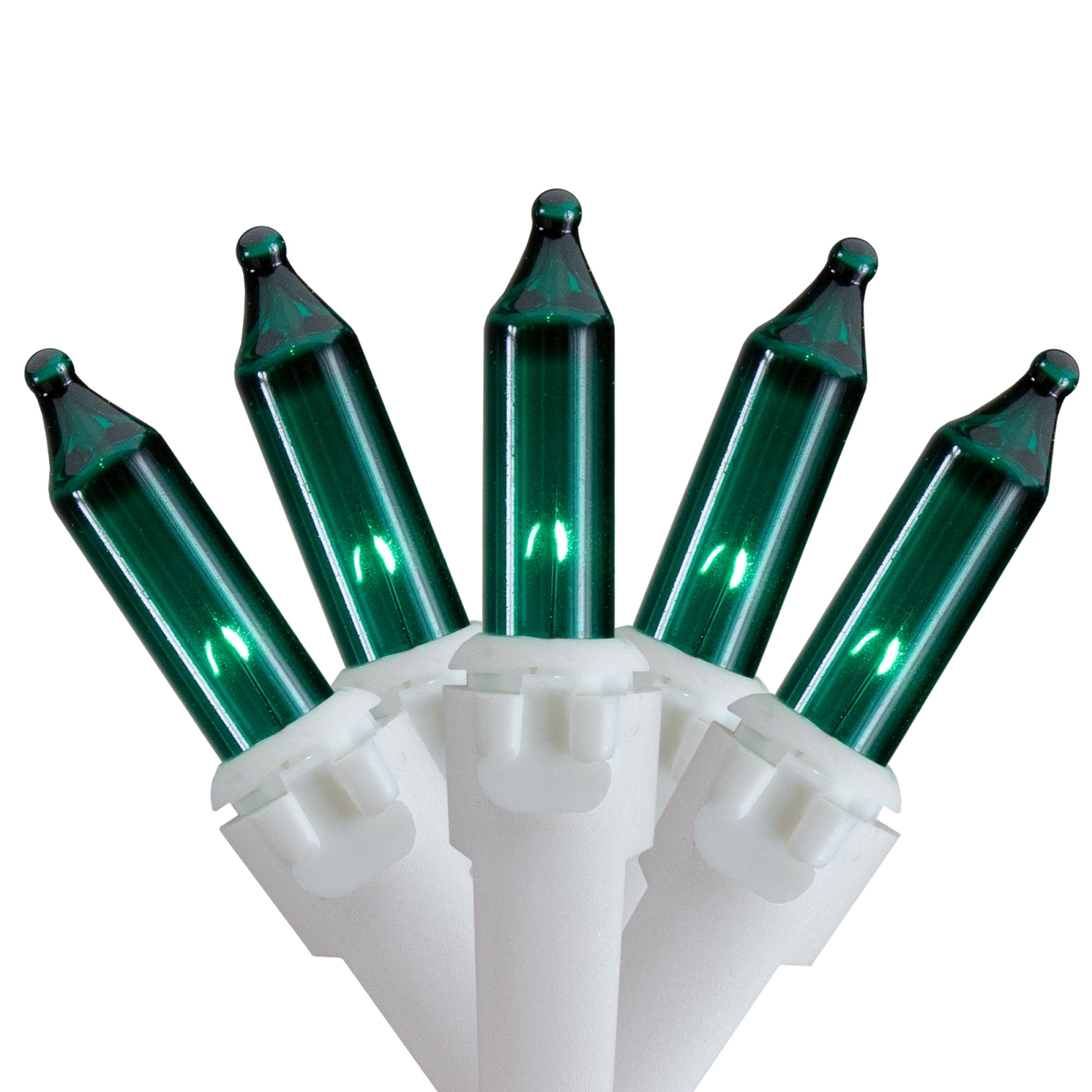 34619155 24.5 ft. Mini Christmas Light Set, Teal, White Wire - 50 Count