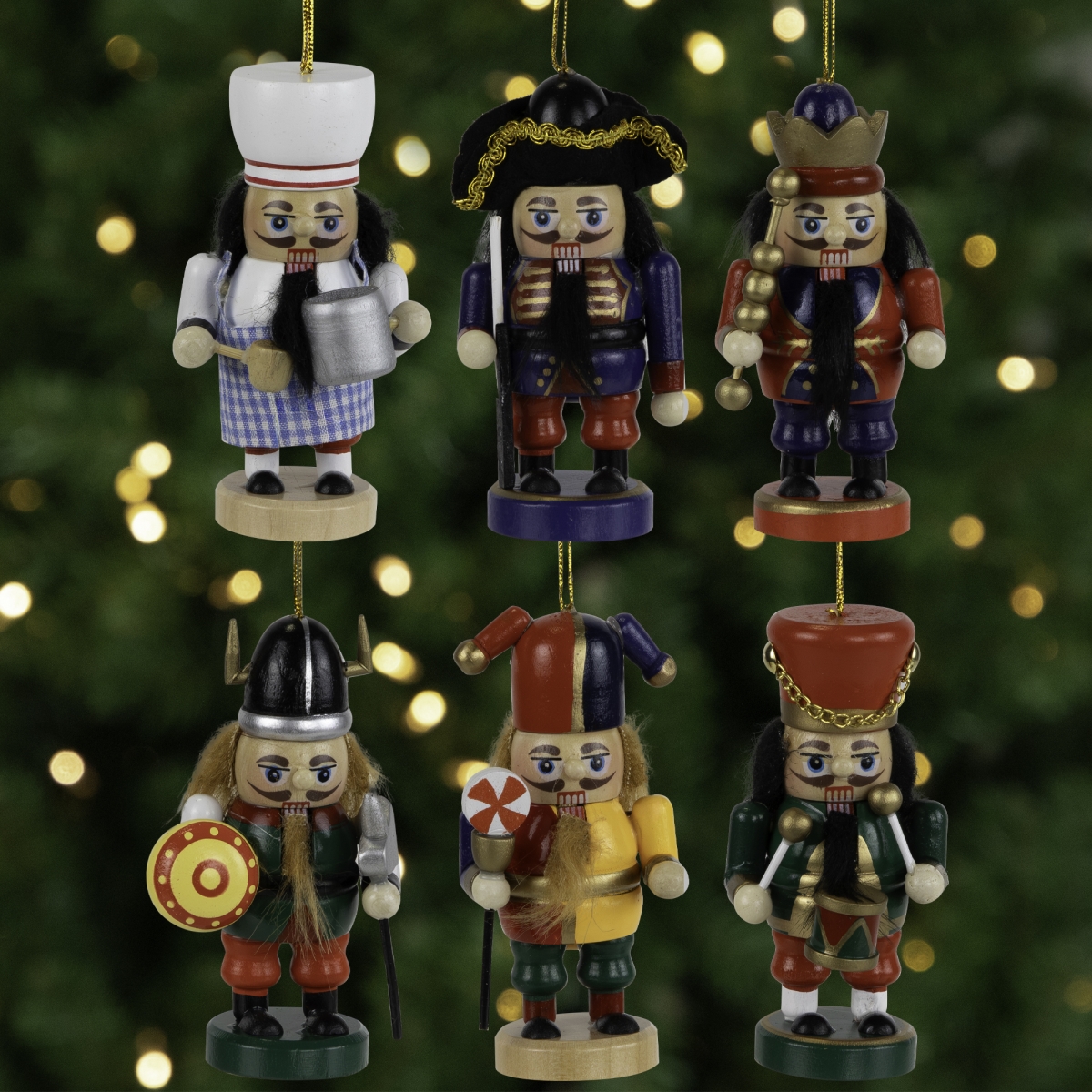 Picture of Northlight Seasonal 35766385 4 in. Professional Nutcracker Christmas Ornaments&#44; Multi Color - Set of 6