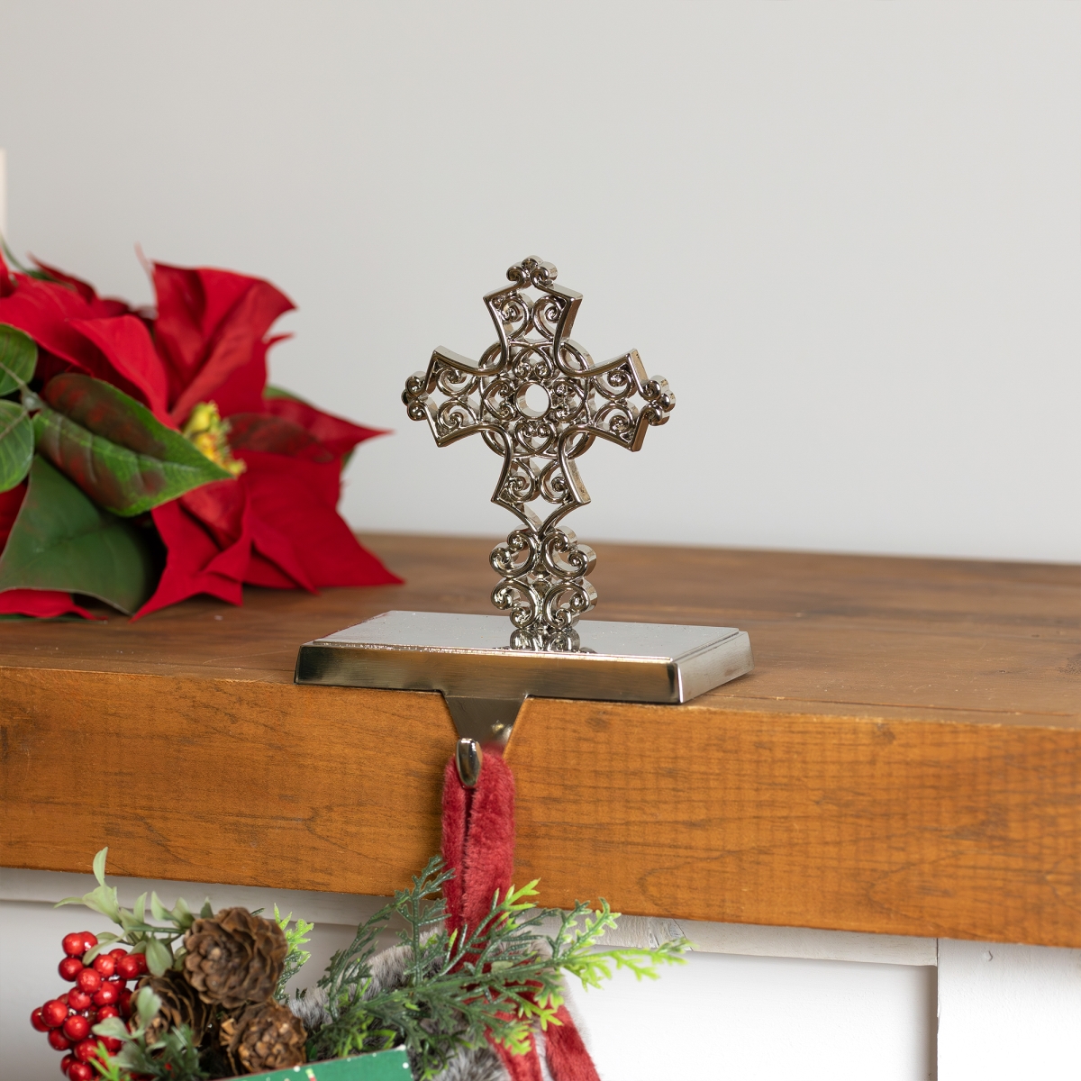 35764384 5 in. Filigree Cross Christmas Stocking Holder