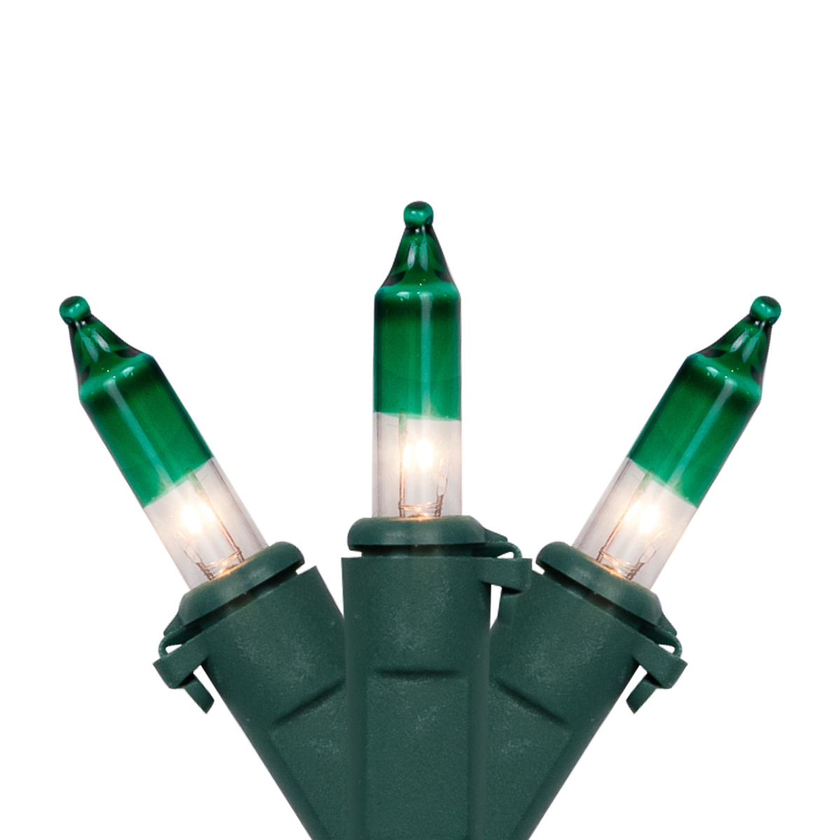 35835466 10 ft. Mini Christmas Light Set - Clear with Green Tip & Green Wire - 50 Count